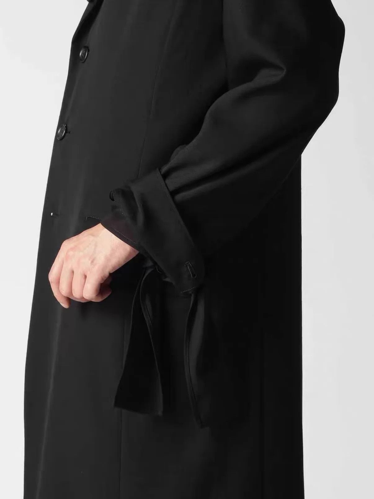 Yohji Yamamoto Black Long Coat with Button Closure Size M Size US M / EU 48-50 / 2 - 6 Thumbnail
