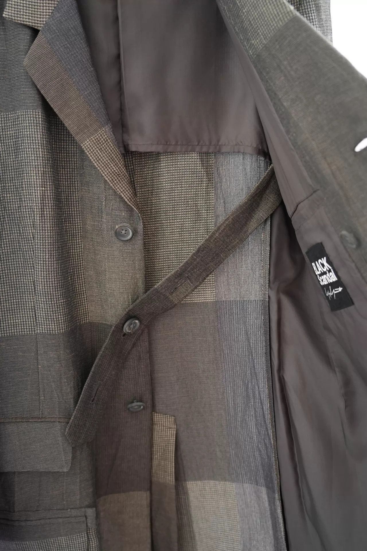 Yohji Yamamoto Multi Checkered Long Coat - Size M Size US M / EU 48-50 / 2 - 4 Thumbnail