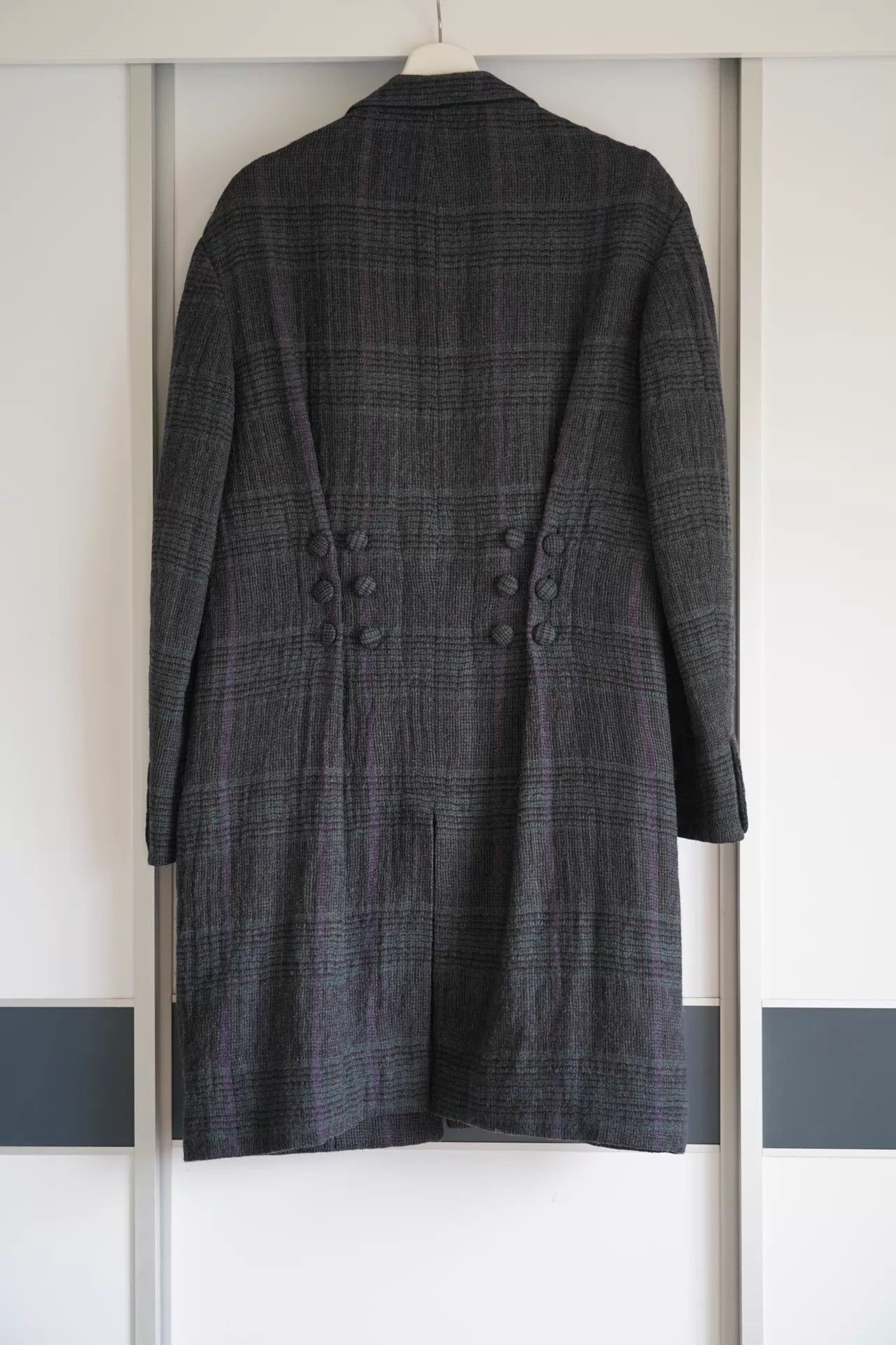 Yohji Yamamoto Multi Plaid Long Coat - Size M Size US M / EU 48-50 / 2 - 2 Thumbnail