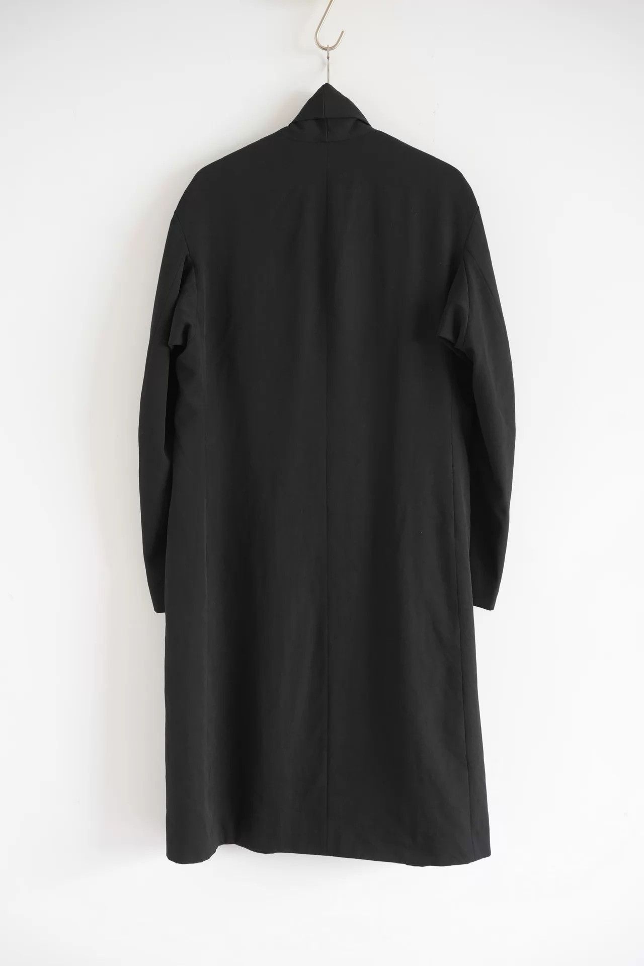 Yohji Yamamoto Black Long Coat with Graphic Print Size US M / EU 48-50 / 2 - 2 Thumbnail