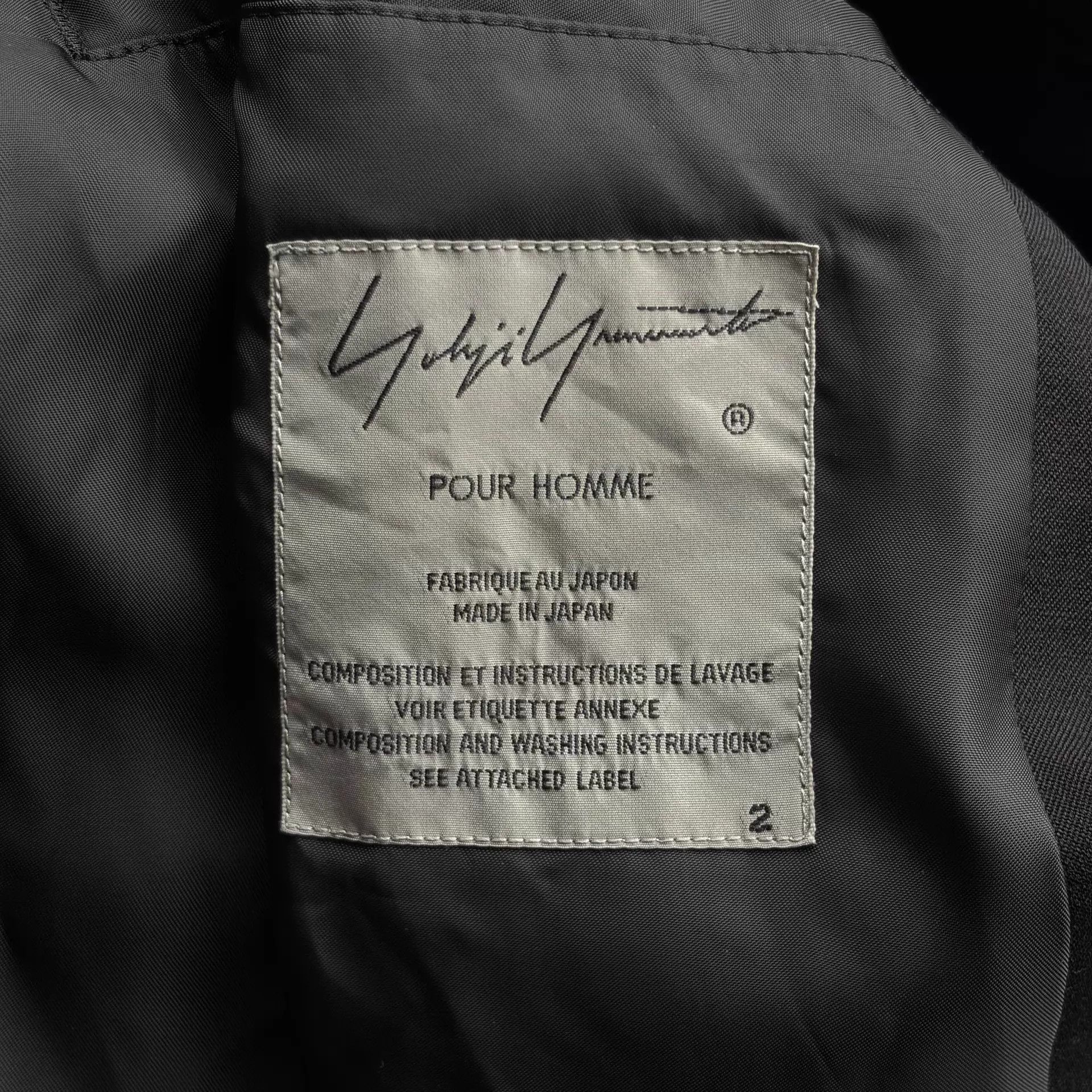 Yohji Yamamoto Black Long Coat with Graphic Print Size US M / EU 48-50 / 2 - 7 Thumbnail