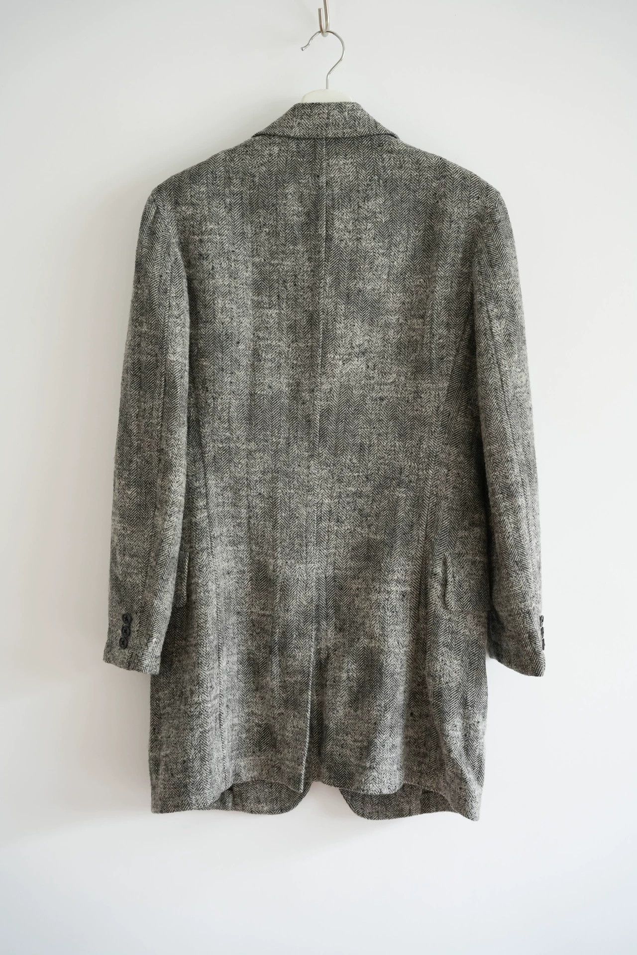 Yohji Yamamoto Gray Herringbone Buttoned Long Coat Size S Size US S / EU 44-46 / 1 - 3 Thumbnail