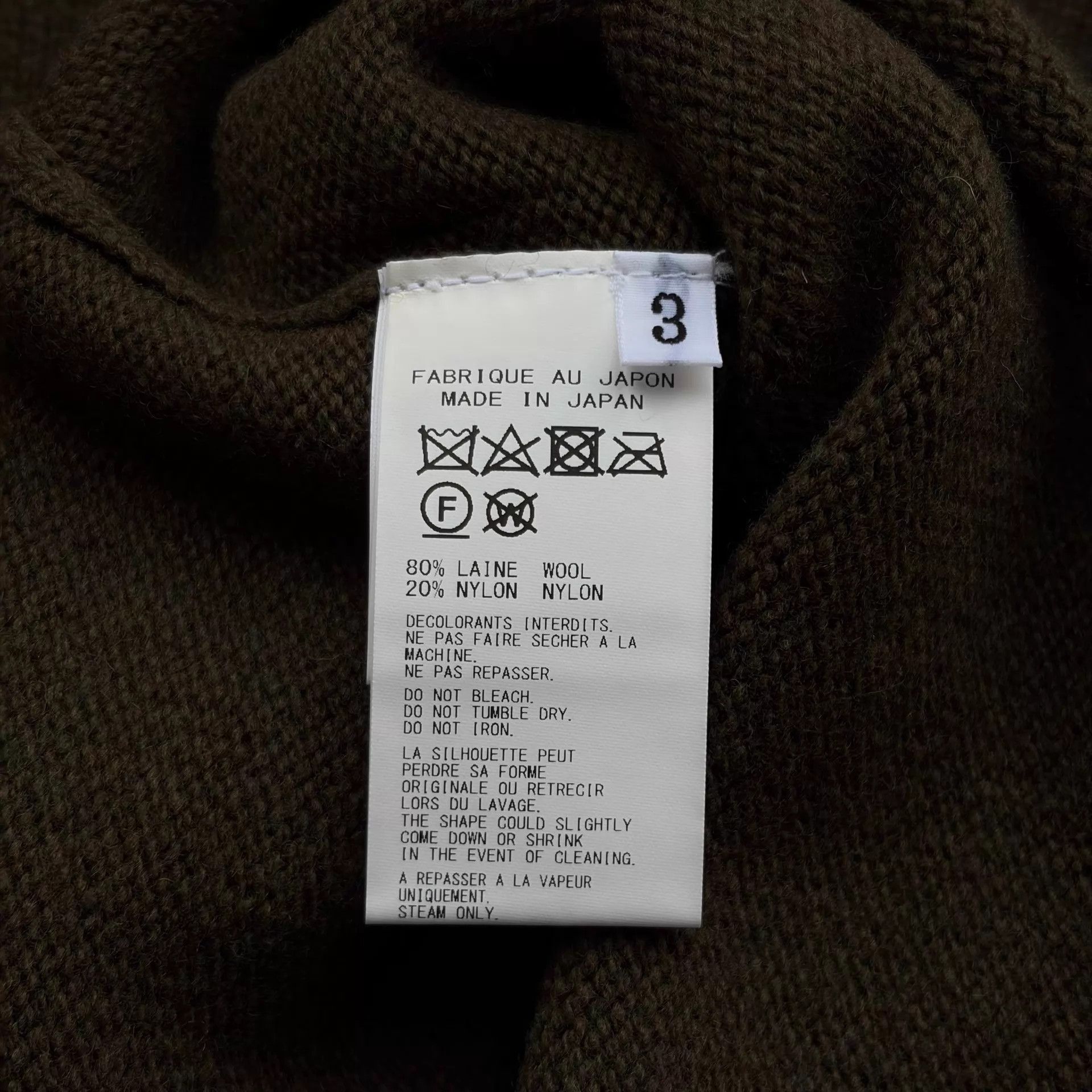 Yohji Yamamoto Green V-Neck Knit Sweater Size US L / EU 52-54 / 3 - 7 Thumbnail
