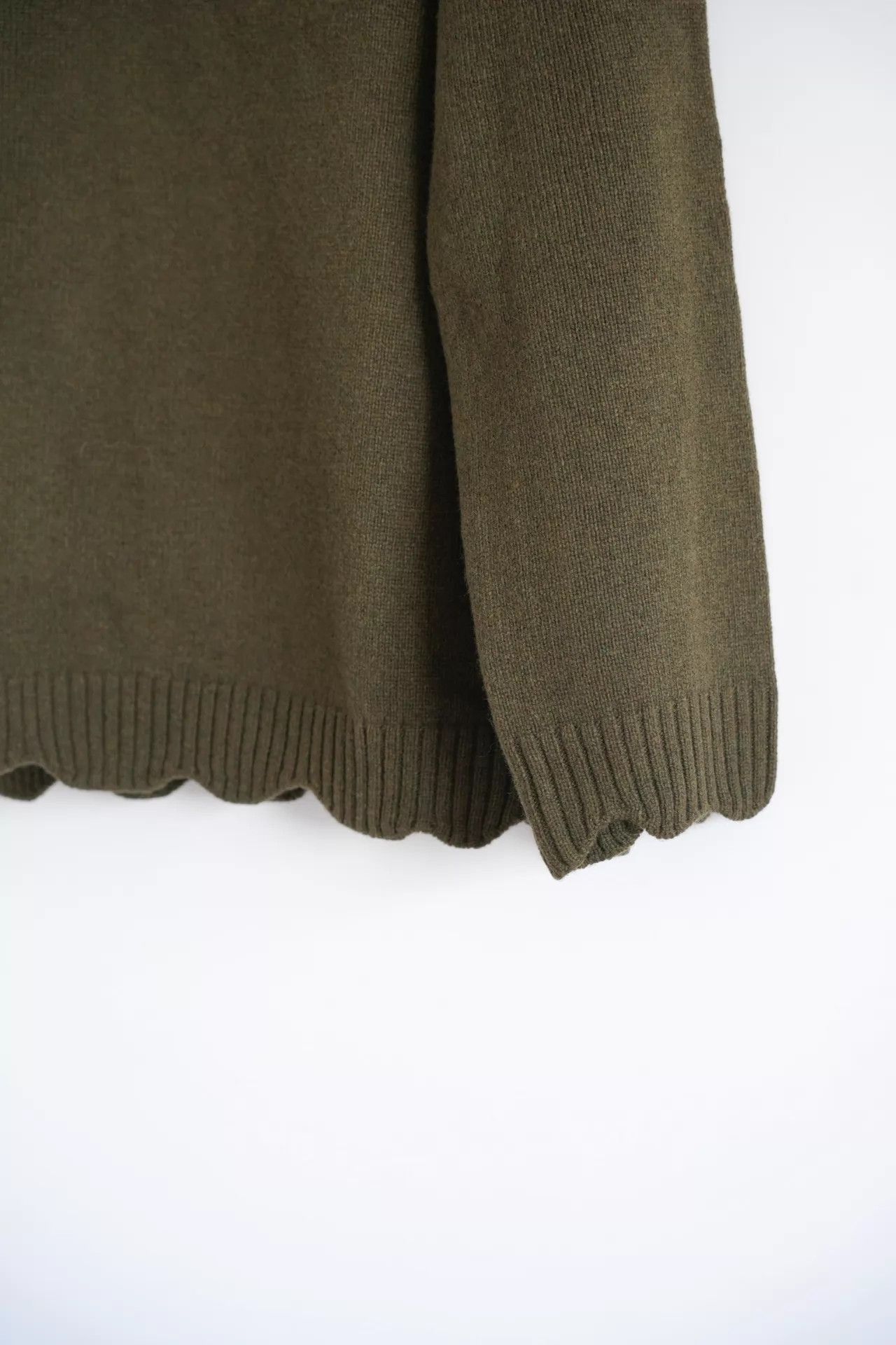 Yohji Yamamoto Green V-Neck Knit Sweater Size US L / EU 52-54 / 3 - 5 Thumbnail