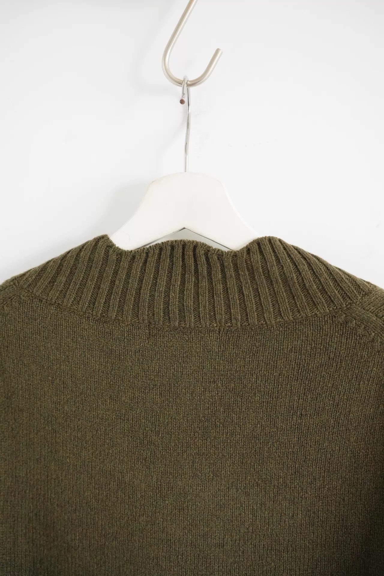 Yohji Yamamoto Green V-Neck Knit Sweater Size US L / EU 52-54 / 3 - 4 Thumbnail