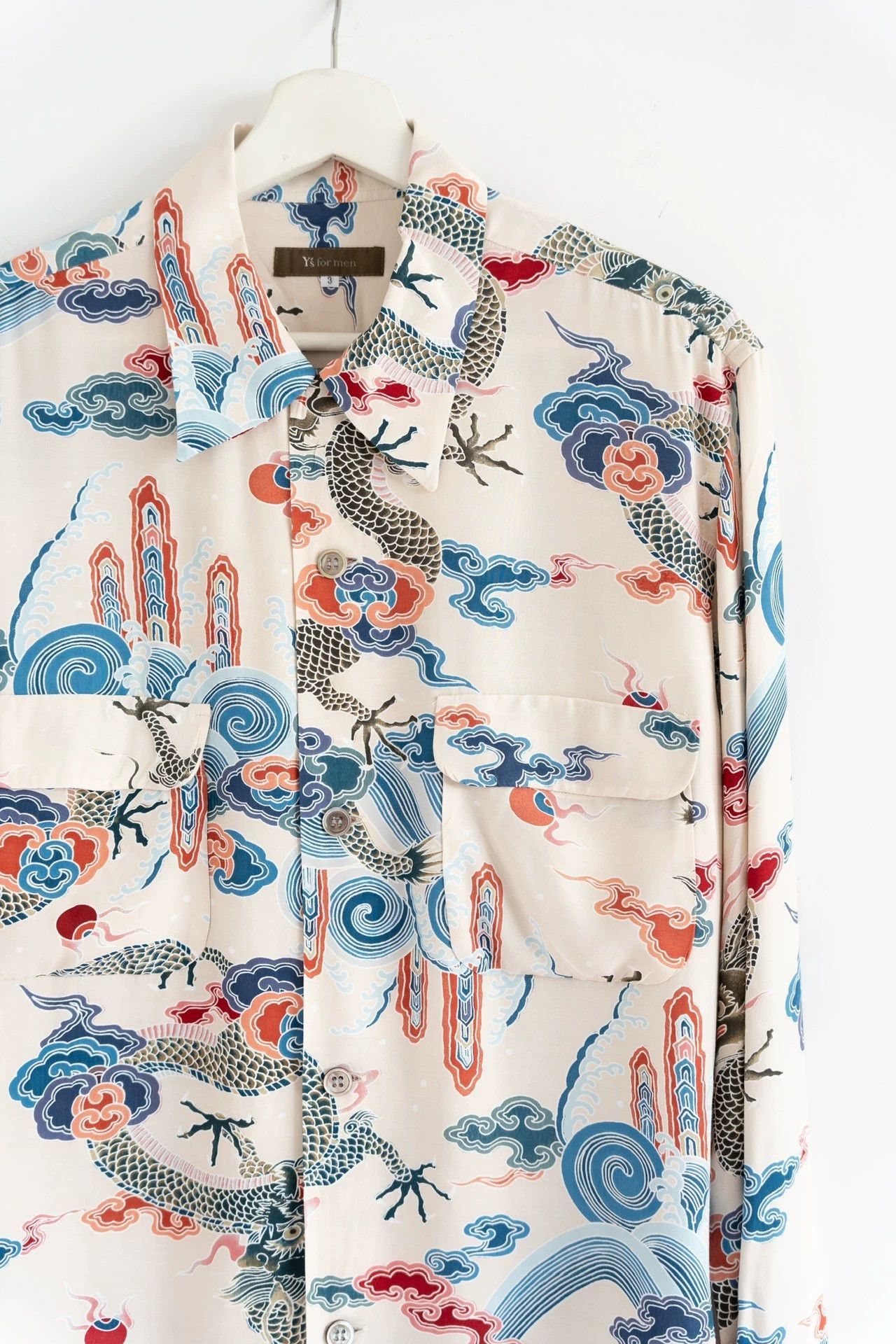 Yohji Yamamoto Dragon and Cloud Print Long Sleeve Button-Up Size US L / EU 52-54 / 3 - 4 Thumbnail