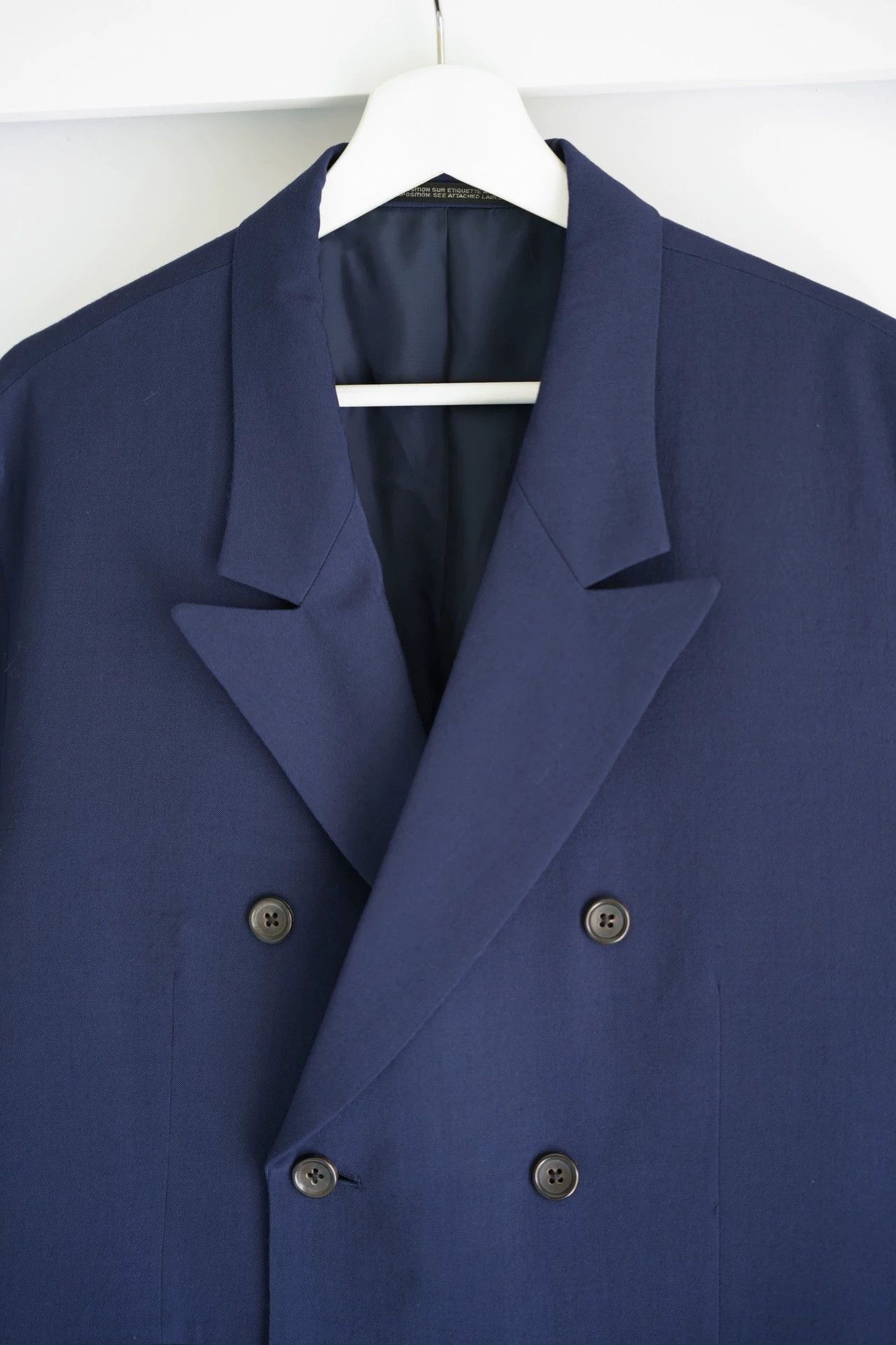 Yohji Yamamoto Blue Double-Breasted Blazer - Size M Size US M / EU 48-50 / 2 - 4 Thumbnail