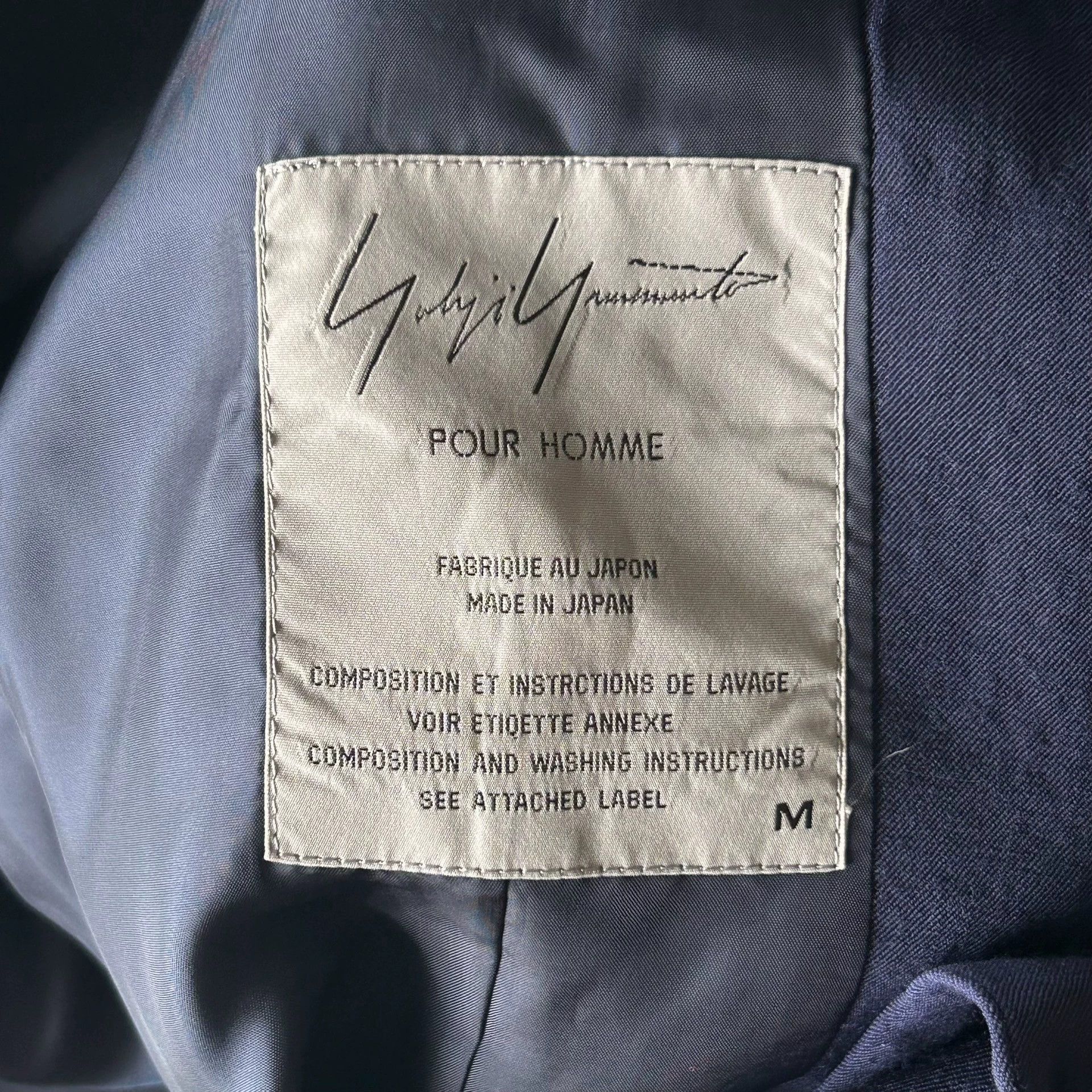 Yohji Yamamoto Blue Double-Breasted Blazer - Size M Size US M / EU 48-50 / 2 - 6 Thumbnail