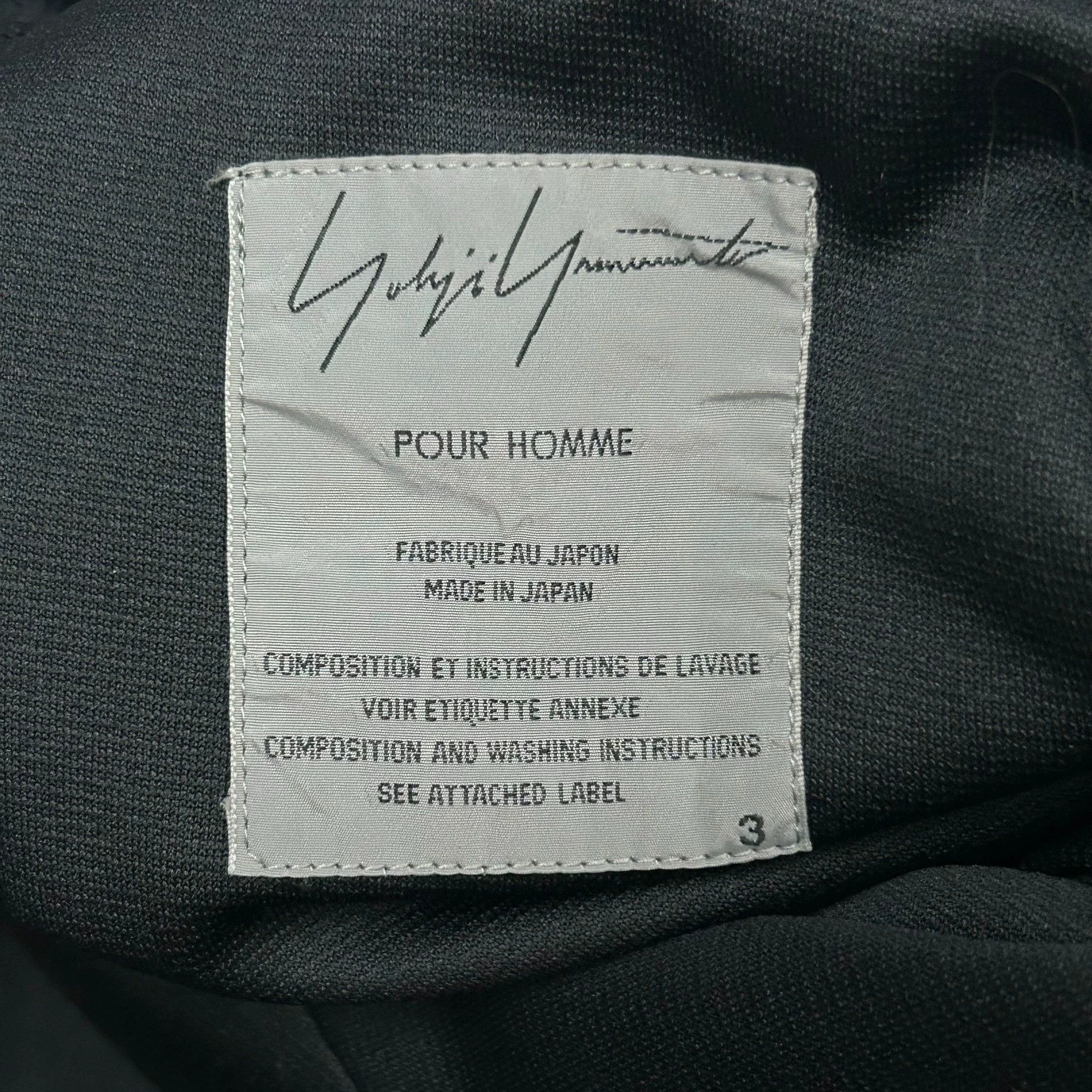 Yohji Yamamoto Black Button-Front Jacket with Embroidered Details Size US L / EU 52-54 / 3 - 7 Thumbnail