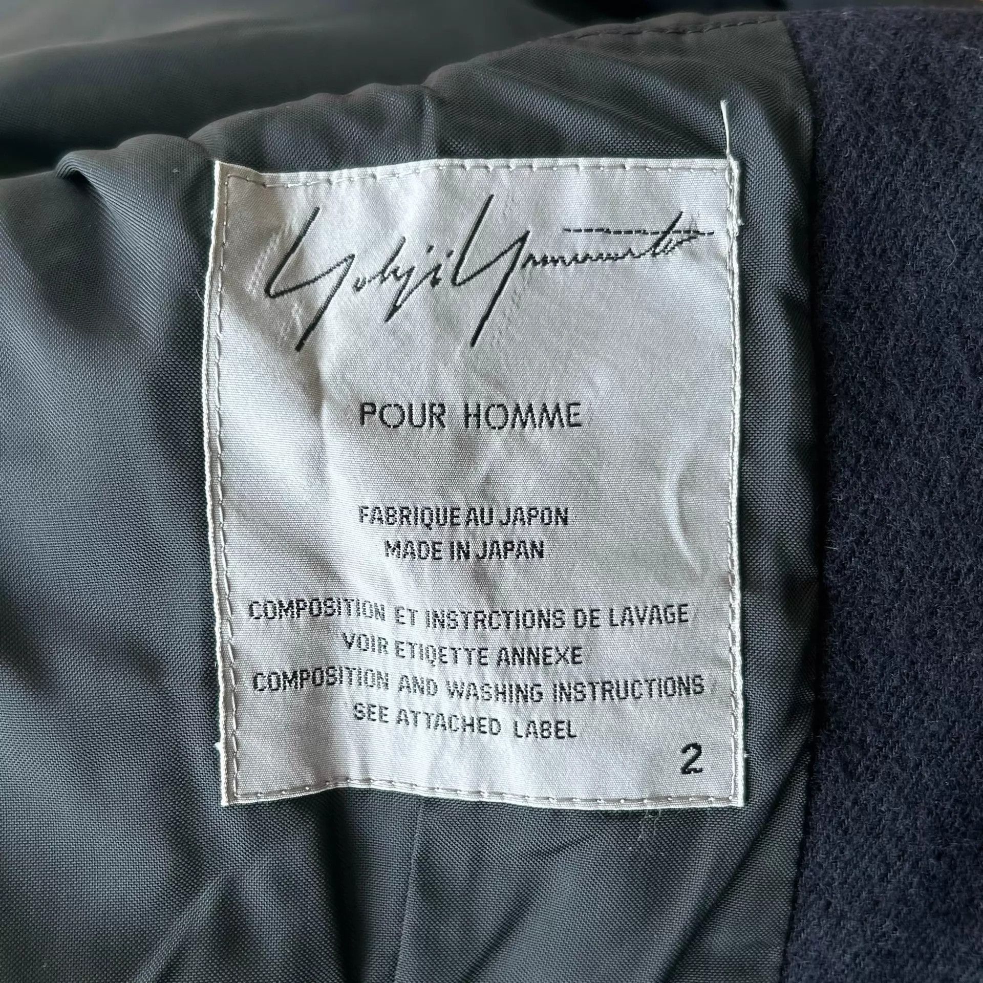 Yohji Yamamoto Blue Long Buttoned Coat Size M Size US M / EU 48-50 / 2 - 7 Thumbnail