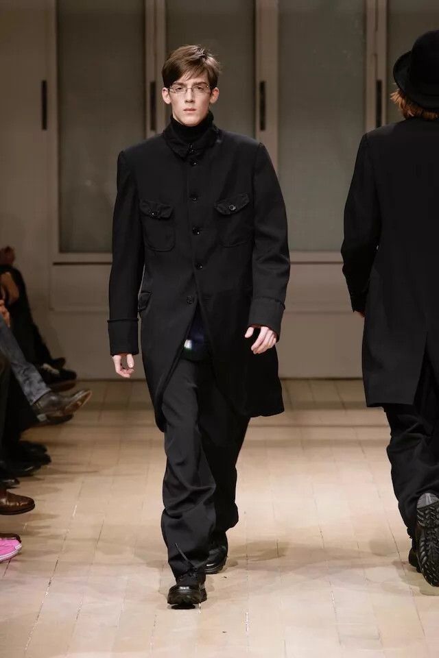 Yohji Yamamoto Blue Long Buttoned Coat Size M Size US M / EU 48-50 / 2 - 3 Thumbnail