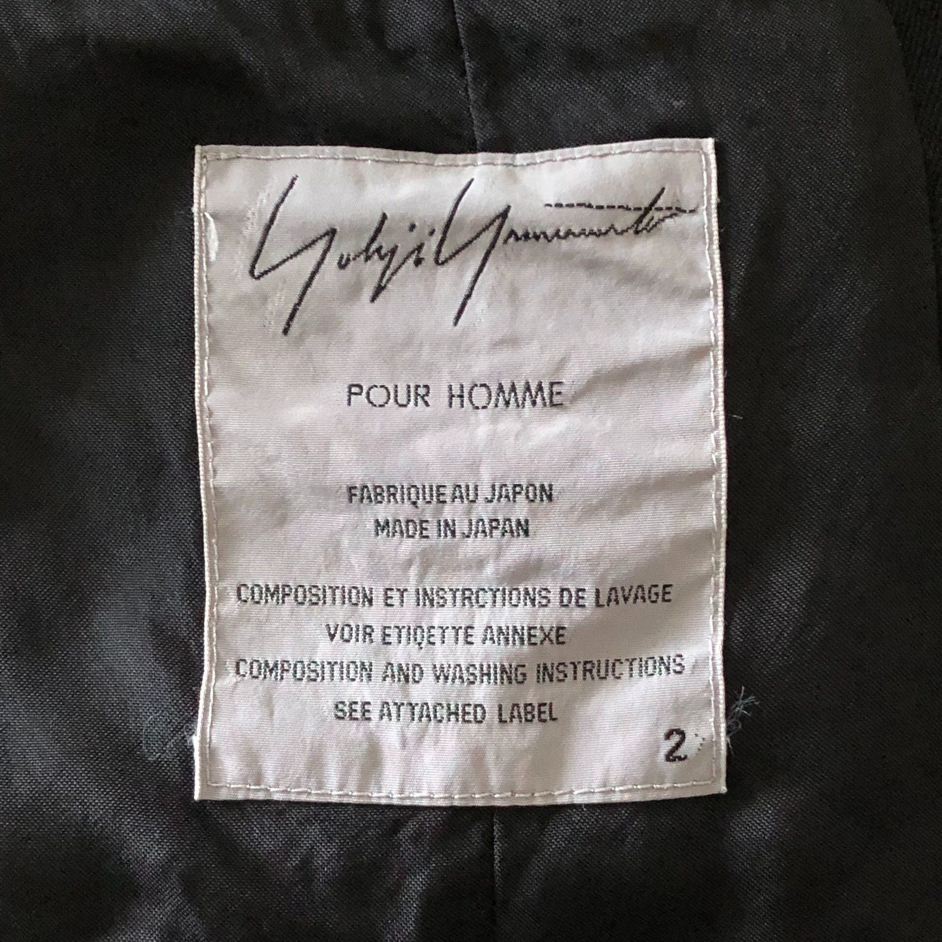 Yohji Yamamoto Black Tailored Blazer with Button Closure Size US M / EU 48-50 / 2 - 7 Thumbnail