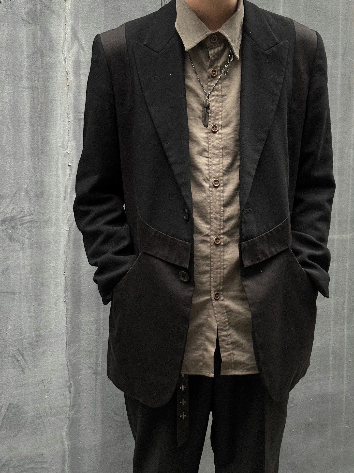 Yohji Yamamoto Black Tailored Blazer with Button Closure Size US M / EU 48-50 / 2 - 6 Thumbnail
