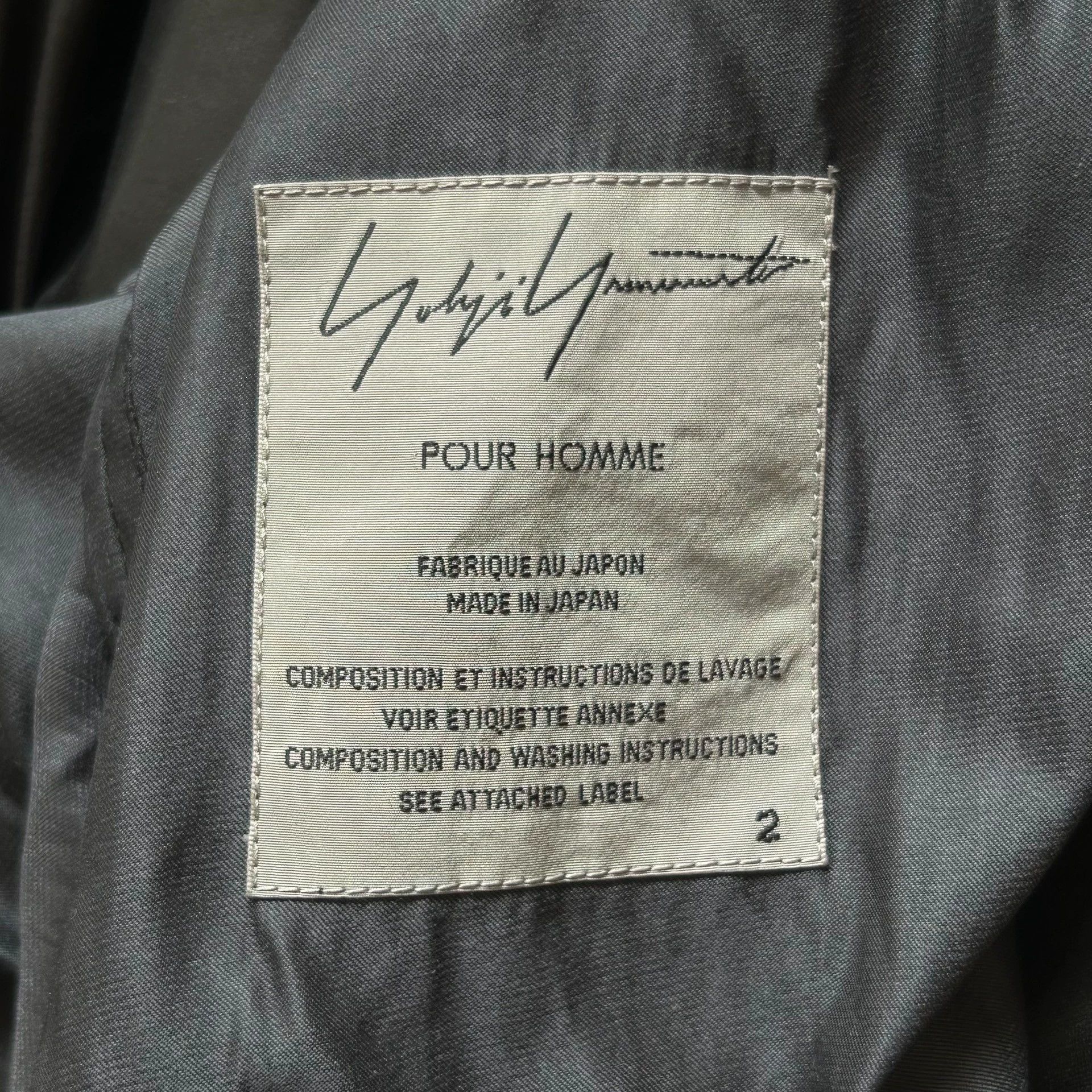 Yohji Yamamoto Black Long Coat with Collar Size US M / EU 48-50 / 2 - 7 Thumbnail