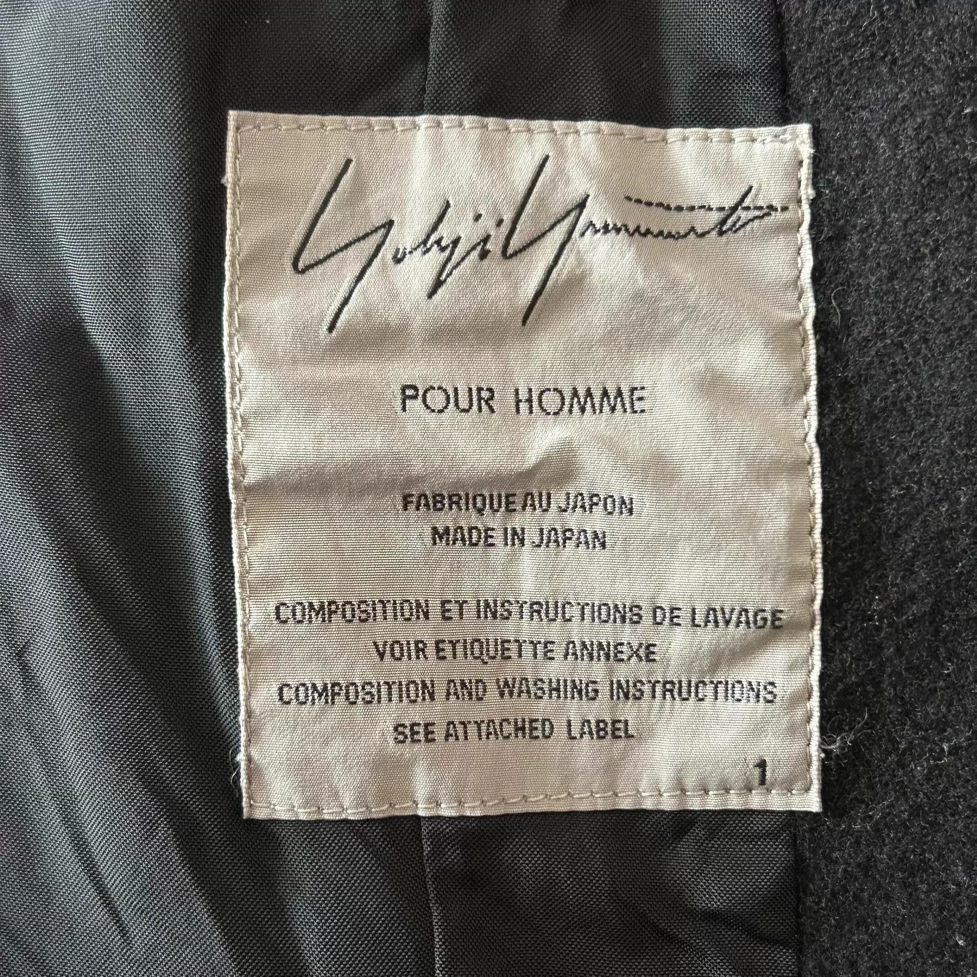 Yohji Yamamoto Black Coat with Faux Fur Collar - Size S Size US S / EU 44-46 / 1 - 5 Thumbnail