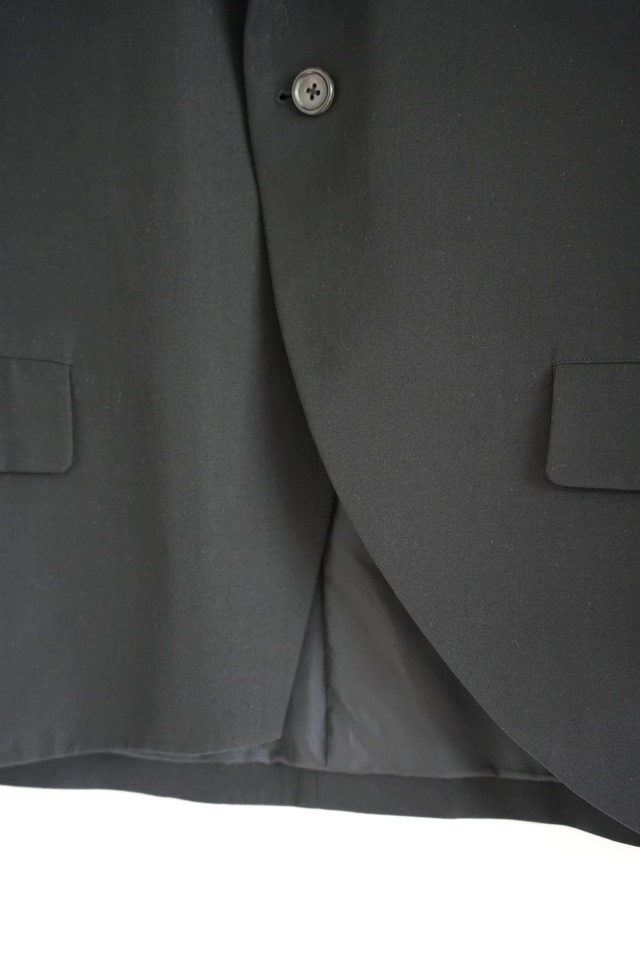 Yohji Yamamoto Black Single-Button Blazer with Pocket Detail Size US S / EU 44-46 / 1 - 5 Thumbnail