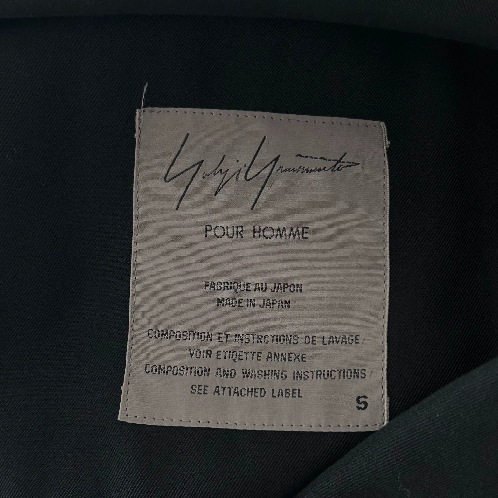 Yohji Yamamoto Black Single-Button Blazer with Pocket Detail Size US S / EU 44-46 / 1 - 6 Thumbnail
