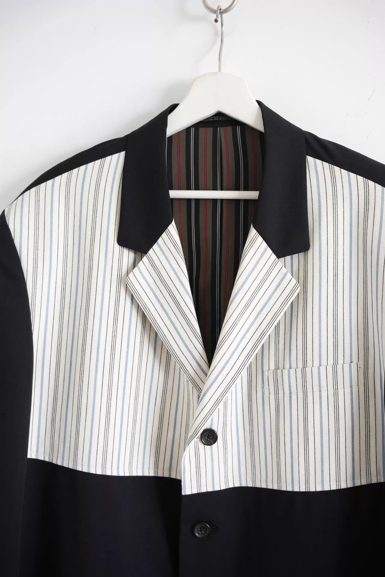 Yohji Yamamoto Multi Striped Color Block Blazer Jacket Size US S / EU 44-46 / 1 - 3 Thumbnail