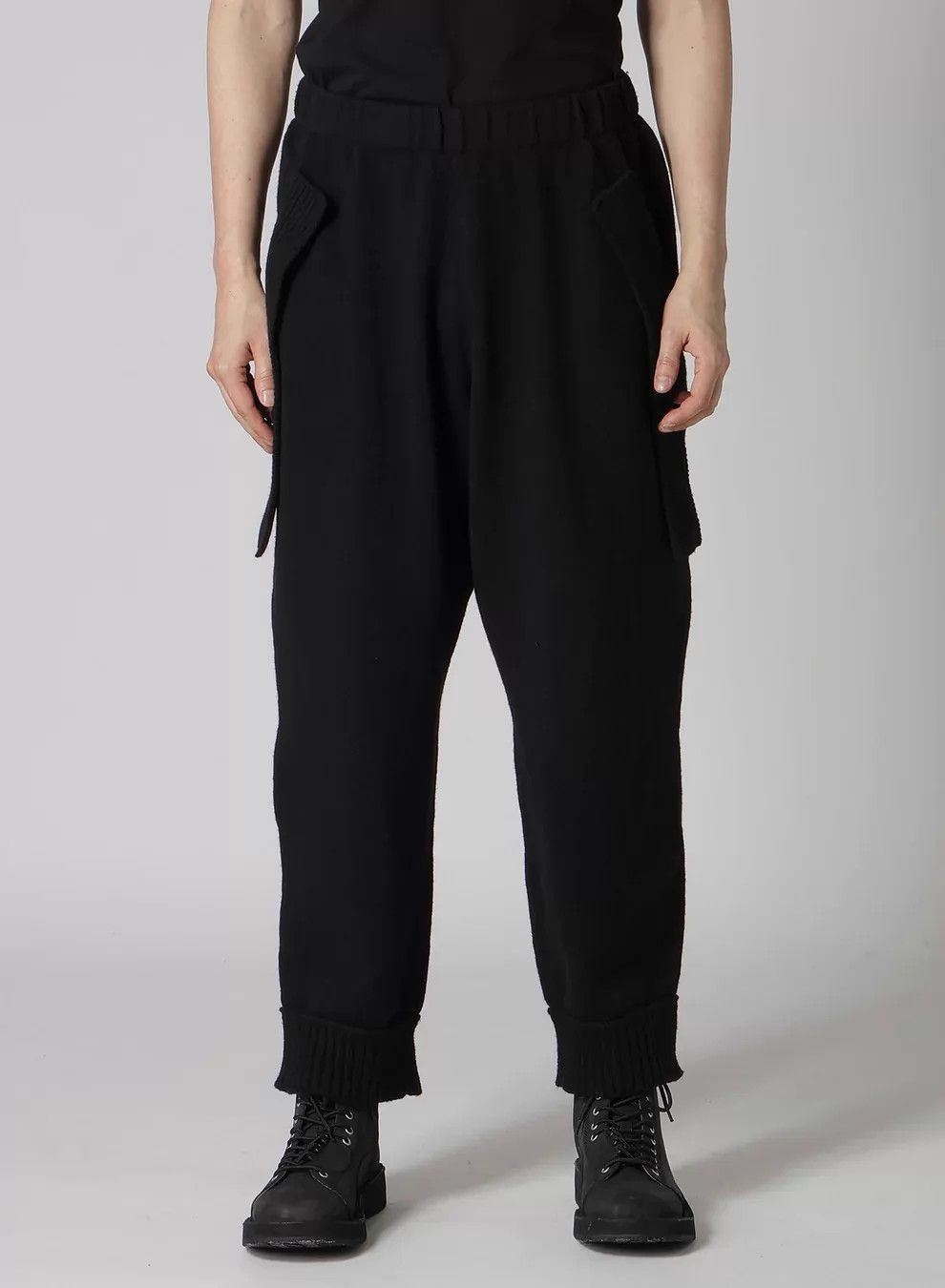 Yohji Yamamoto Black Cropped Drawstring Pants Size 34 Size US 34 / EU 50 - 8 Thumbnail