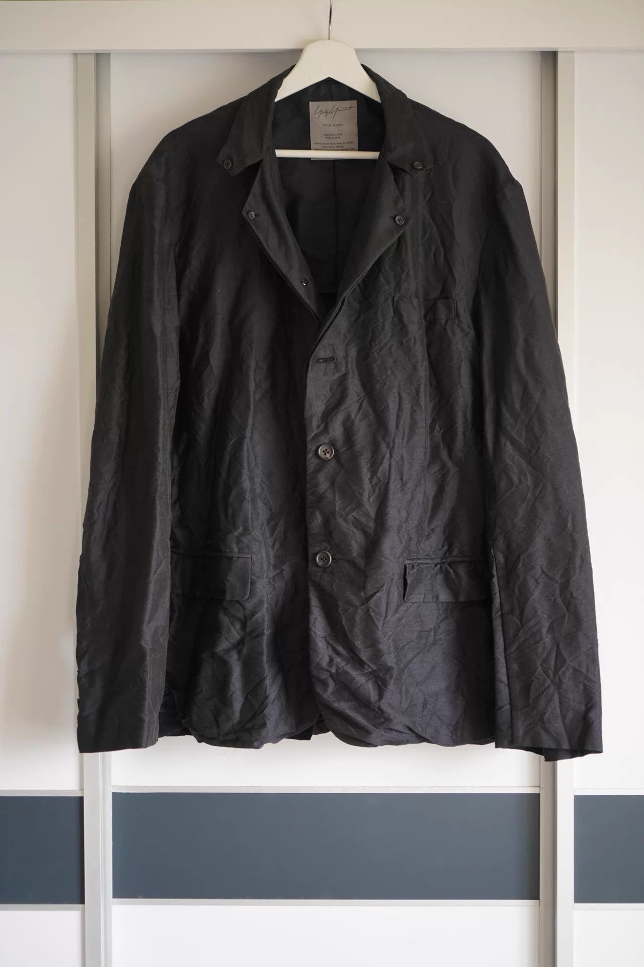 Yohji Yamamoto Black Textured Light Jacket Size L Size US L / EU 52-54 / 3 - 2 Thumbnail