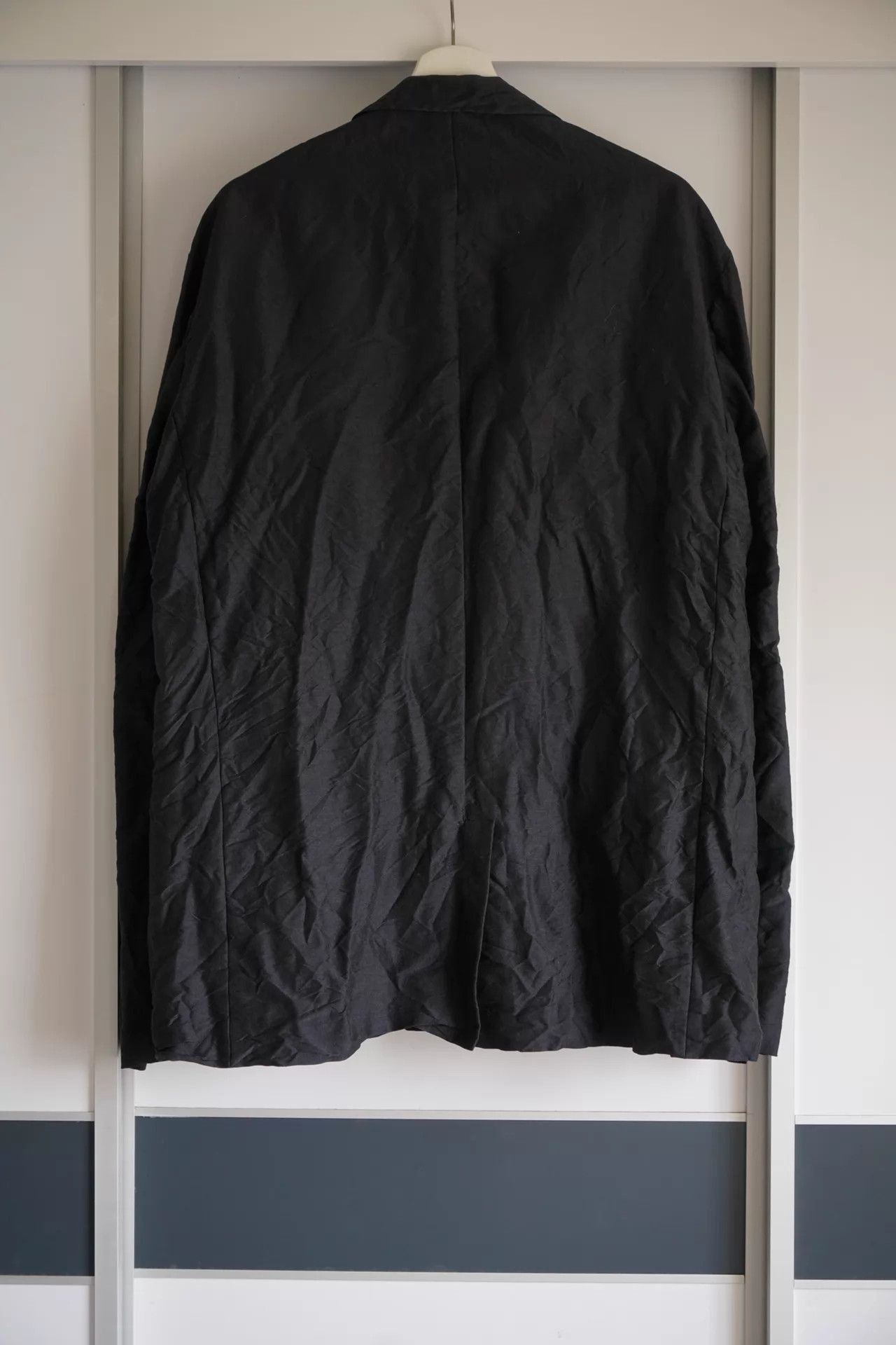 Yohji Yamamoto Black Textured Light Jacket Size L Size US L / EU 52-54 / 3 - 3 Thumbnail