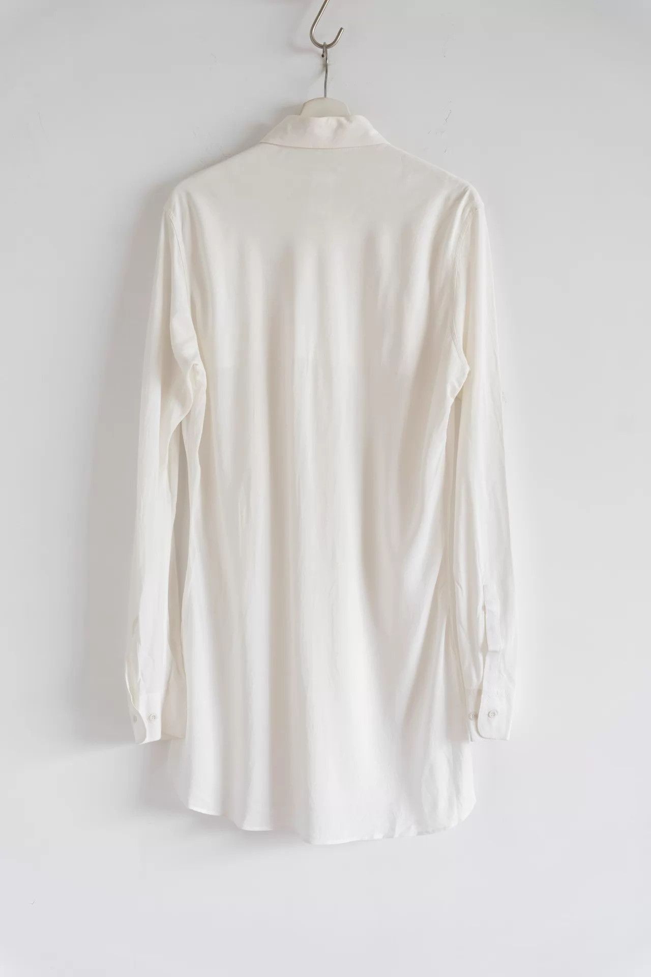 Yohji Yamamoto White Long-Sleeve Button-Up Shirt Size US L / EU 52-54 / 3 - 2 Thumbnail