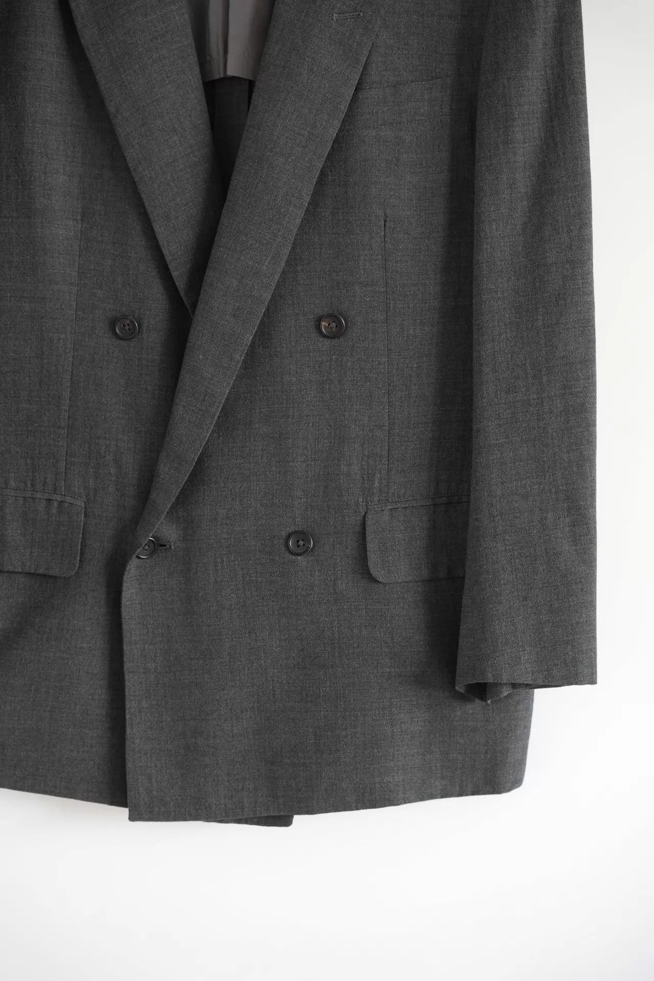 Yohji Yamamoto Gray Double-Breasted Blazer Size S Size US S / EU 44-46 / 1 - 4 Thumbnail