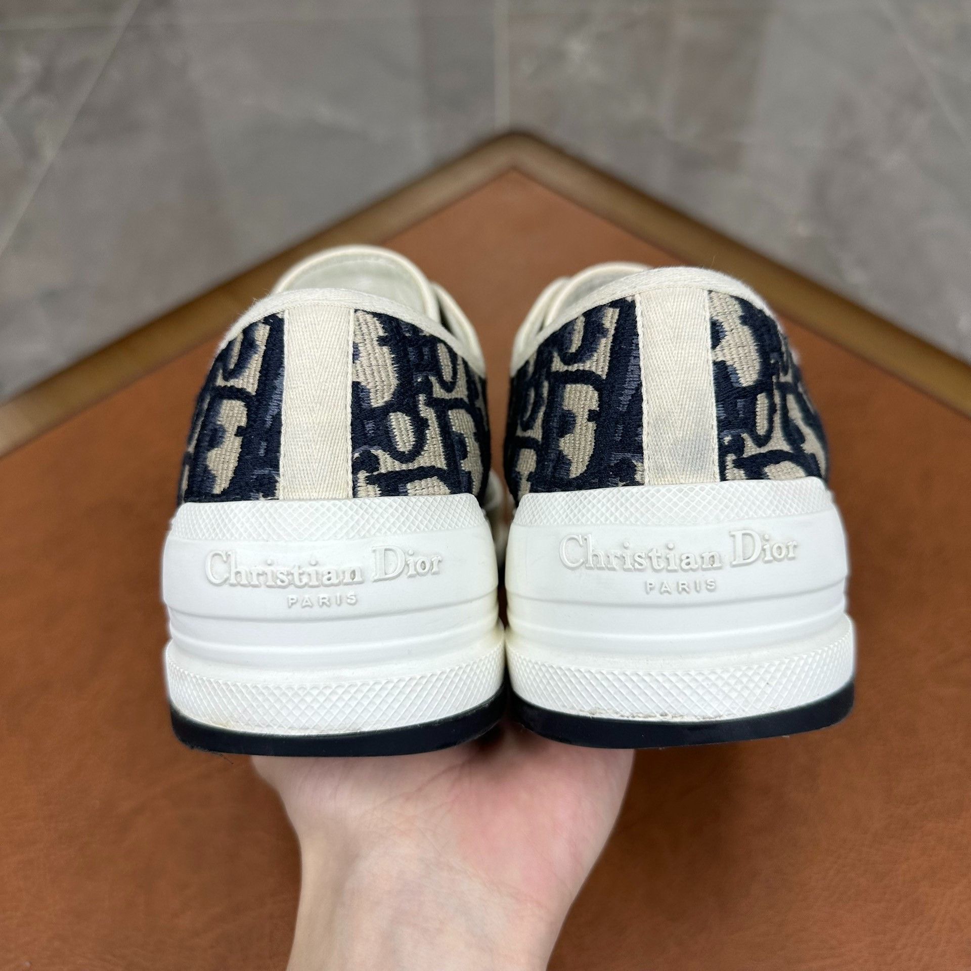 Dior Dior Embroidered Beige Lowtop Sneakers it_38-5 Women Size US 8.5 / IT 38.5 - 4 Thumbnail