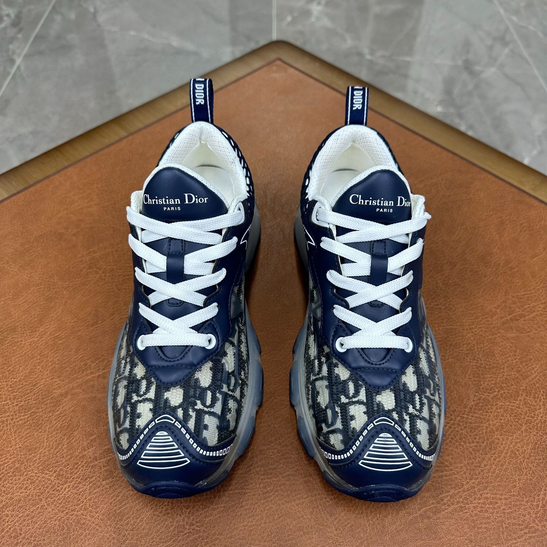 Dior Dior Printed Blue Lowtop Sneakers it_37 Women Size US 7 / IT 37 - 2 Thumbnail
