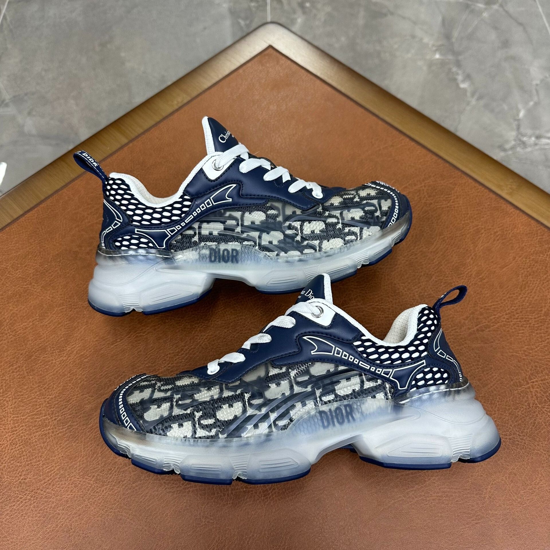 Dior Dior Printed Blue Lowtop Sneakers it_37 Women Size US 7 / IT 37 - 5 Thumbnail