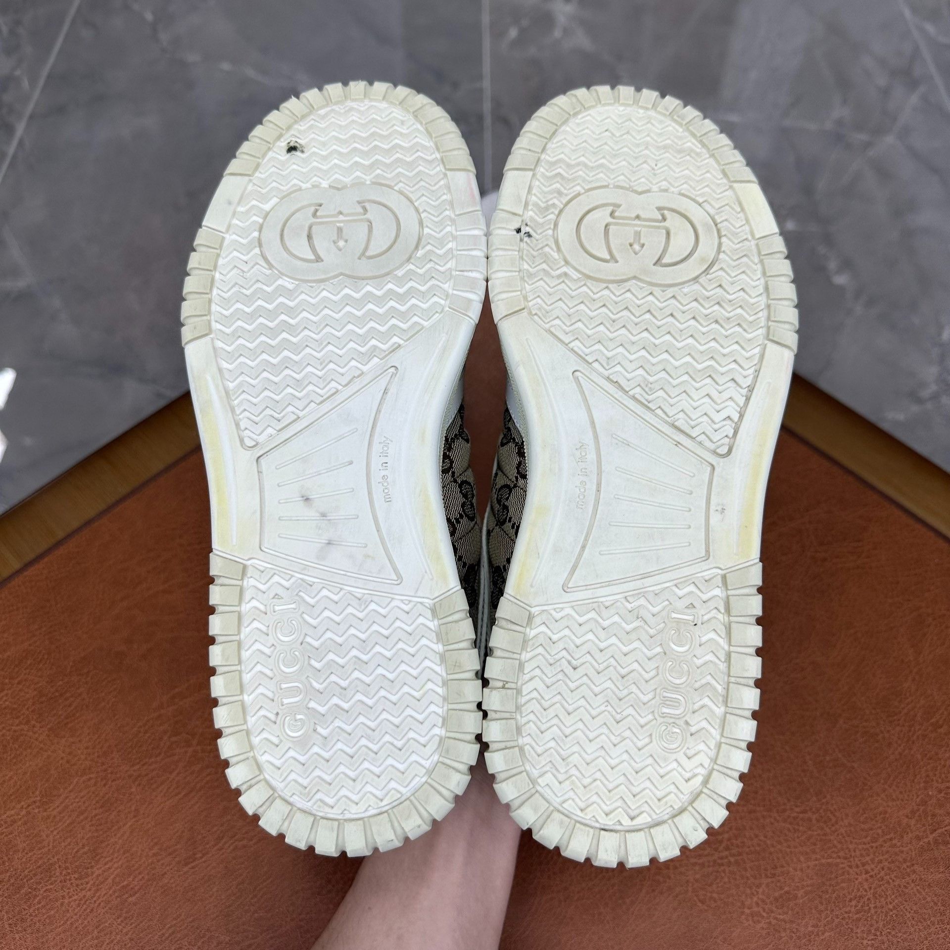 Gucci Gucci Leather White Lowtop Sneakers it_37 Women Size US 7 / IT 37 - 8 Thumbnail