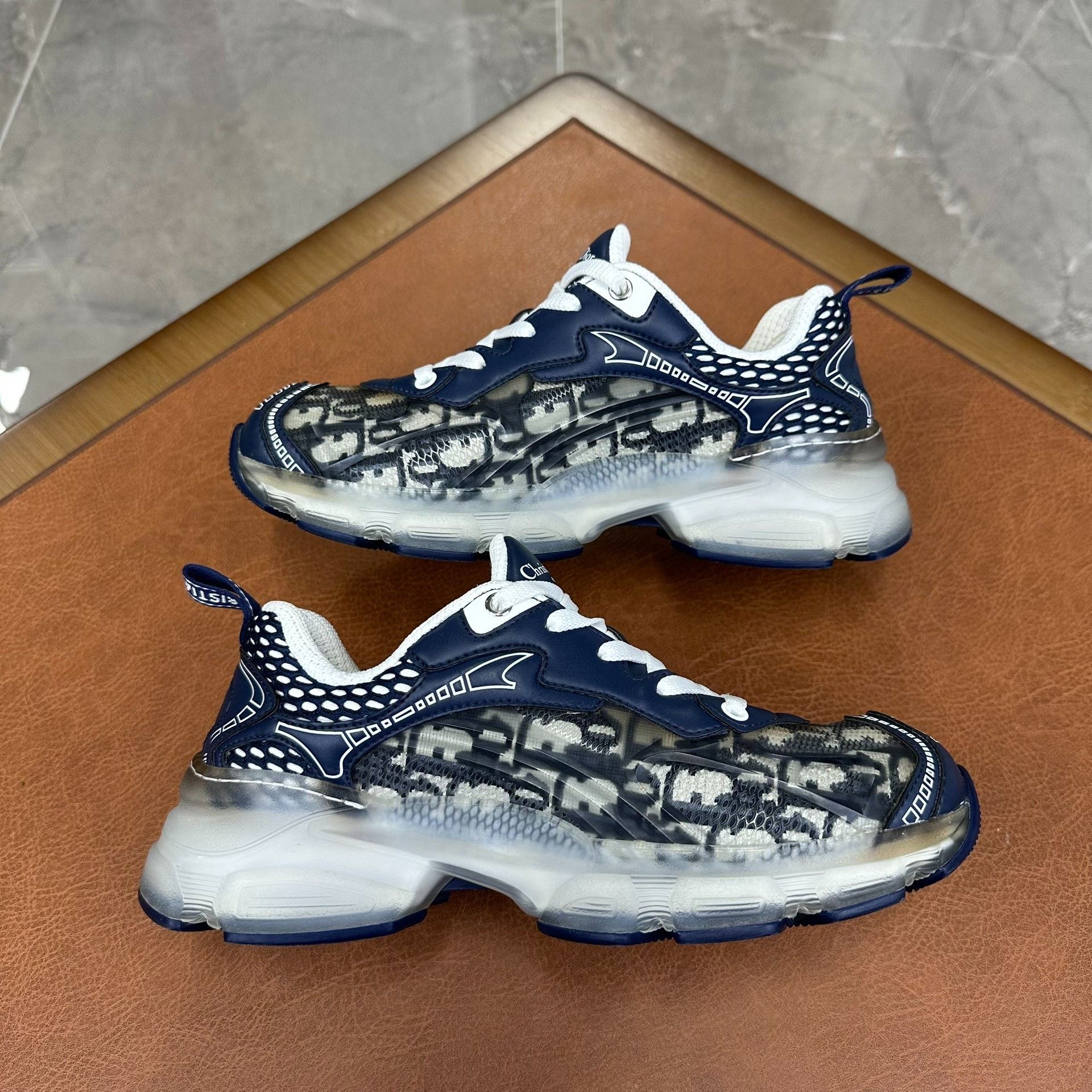 Dior Dior Printed Blue Lowtop Sneakers it_36-5 Women Size US 6.5 / IT 36.5 - 3 Thumbnail