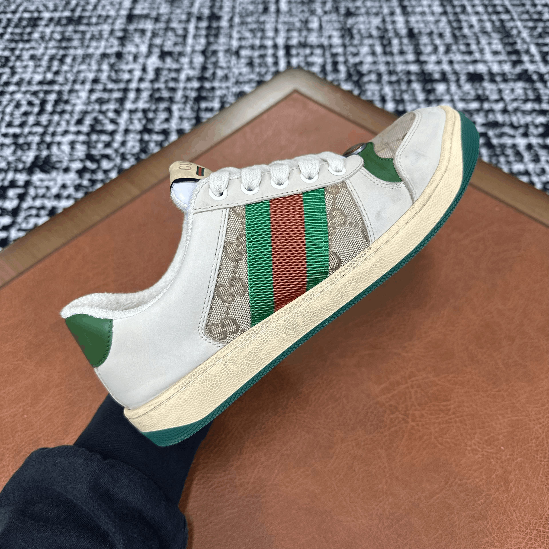 Gucci Gucci Canvas Green Lowtop Sneakers it_36-5 Women Size US 6.5 / IT 36.5 - 7 Thumbnail