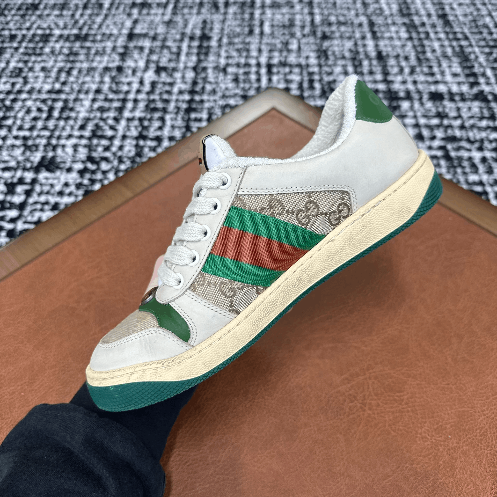 Gucci Gucci Canvas Green Lowtop Sneakers it_36-5 Women Size US 6.5 / IT 36.5 - 8 Thumbnail