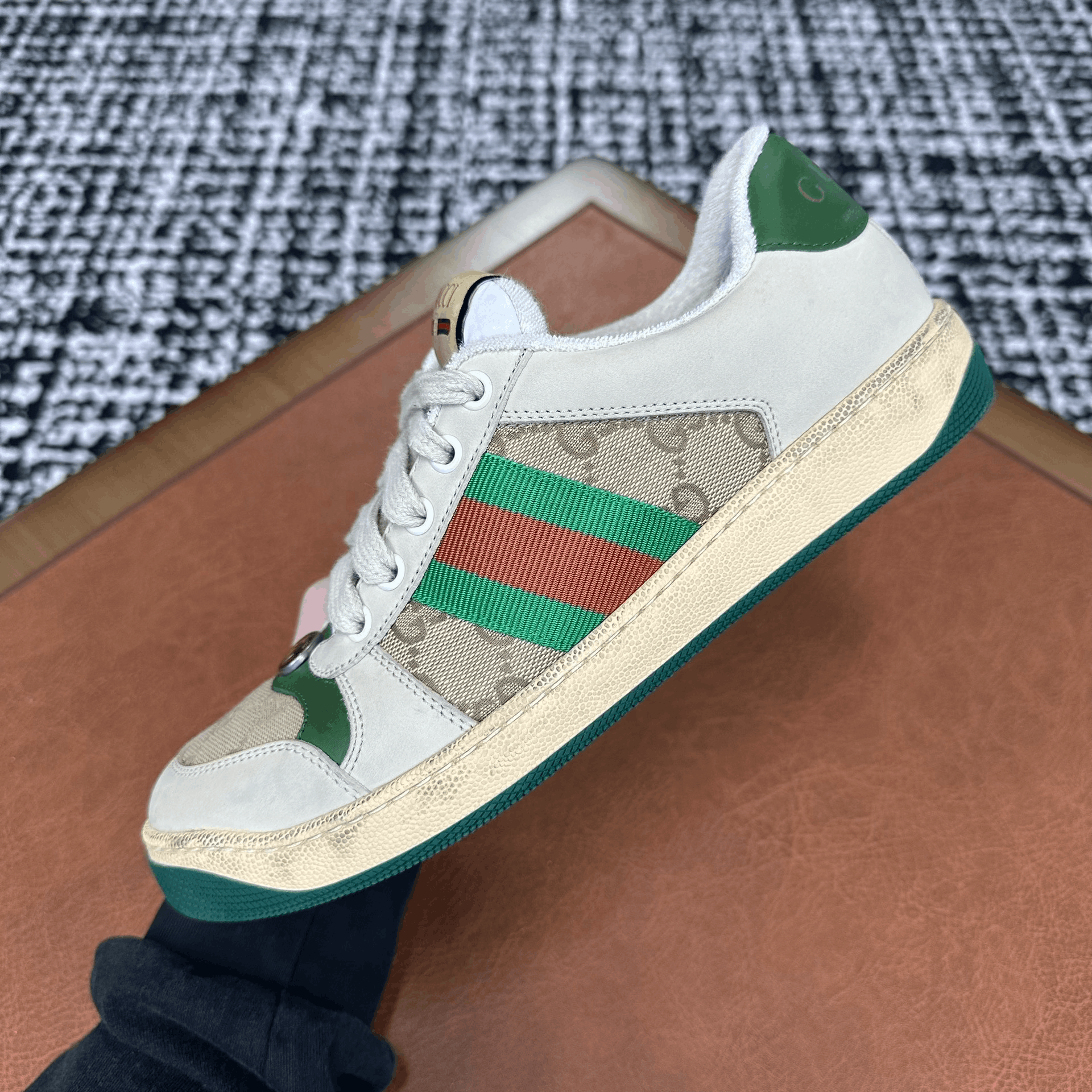 Gucci Gucci Canvas Green Lowtop Sneakers it_37 Women Size US 7 / IT 37 - 7 Thumbnail
