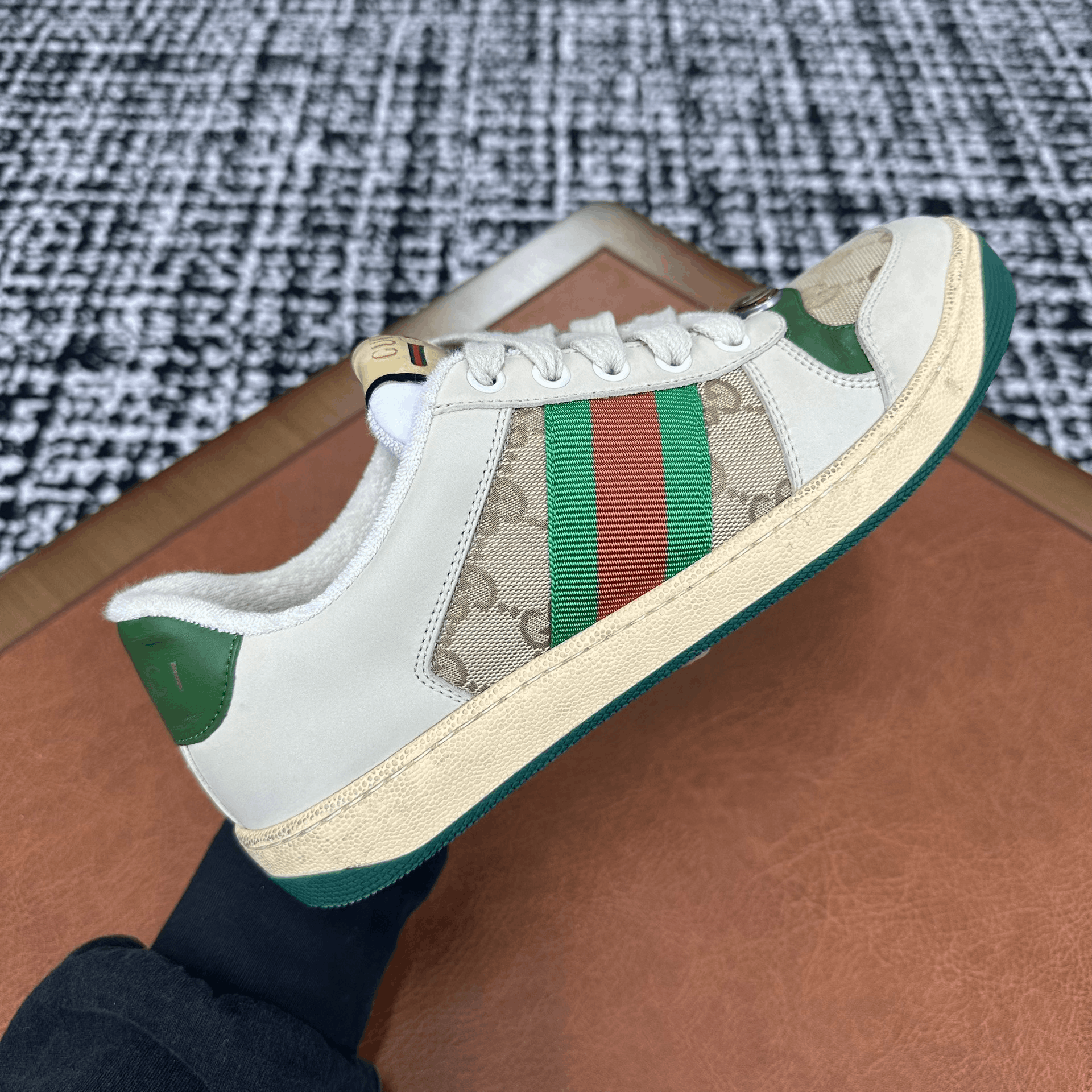 Gucci Gucci Canvas Green Lowtop Sneakers it_37 Women Size US 7 / IT 37 - 8 Thumbnail