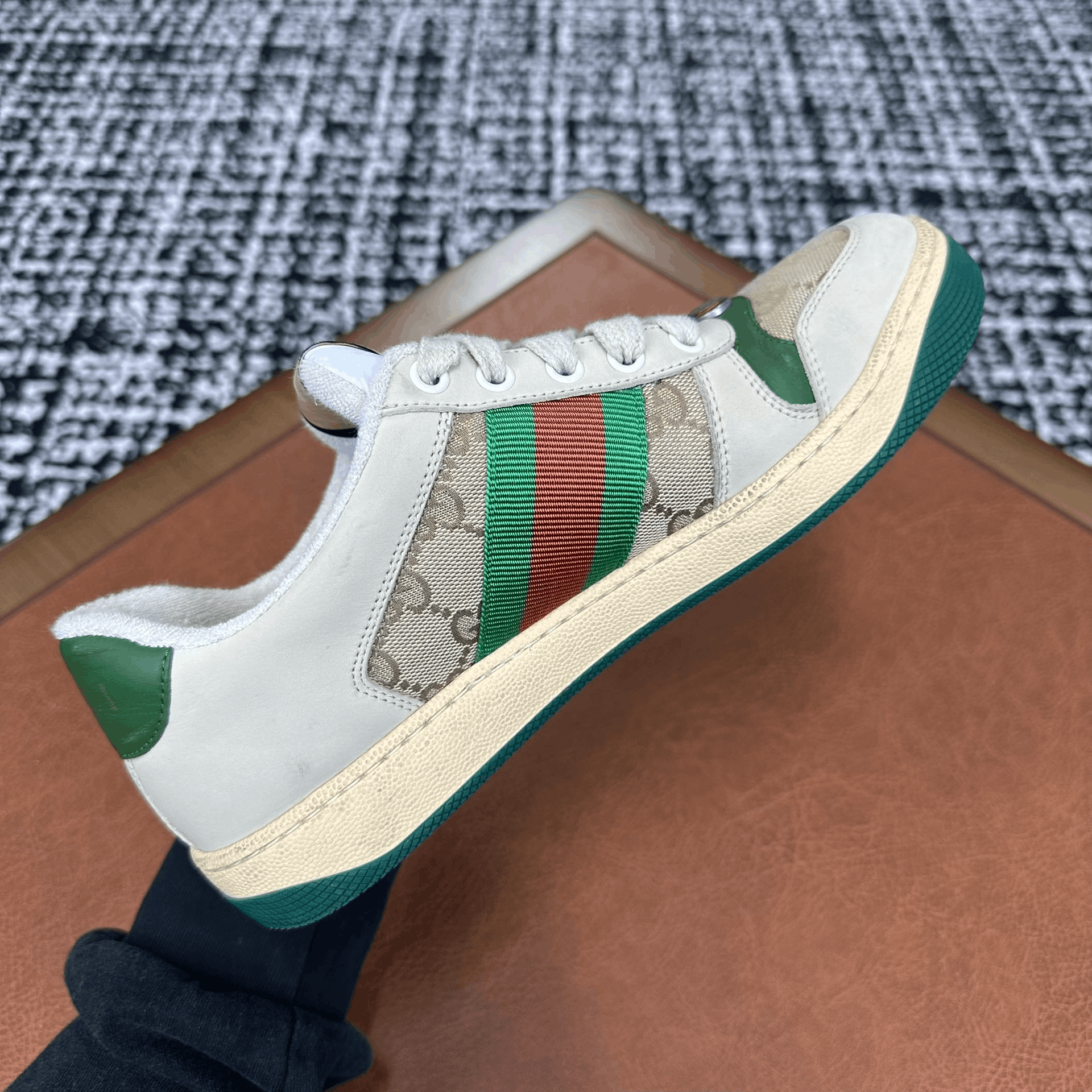 Gucci Gucci Canvas Green Lowtop Sneakers it_37 Women Size US 7 / IT 37 - 6 Thumbnail