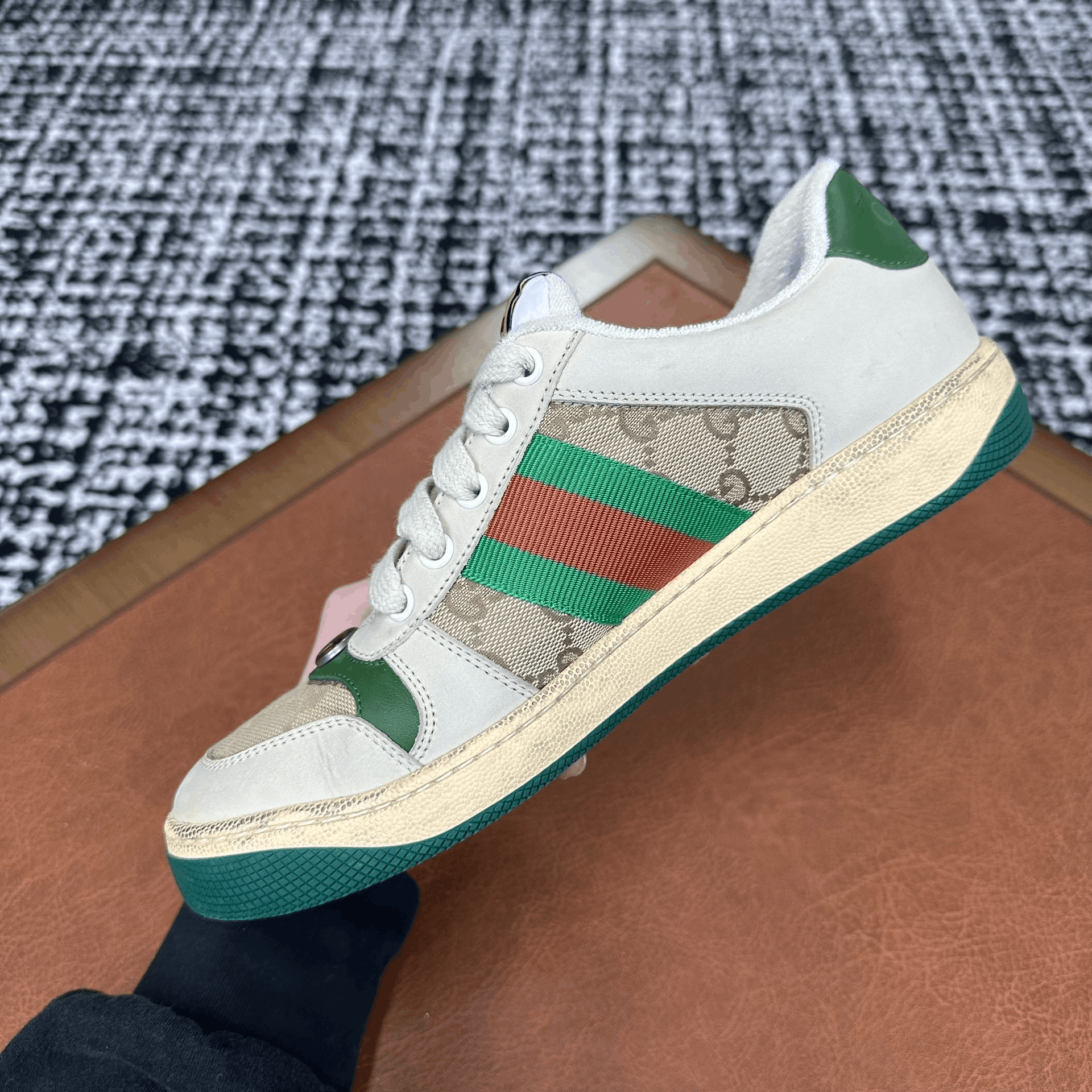 Gucci Gucci Canvas Green Lowtop Sneakers it_37 Women Size US 7 / IT 37 - 5 Thumbnail