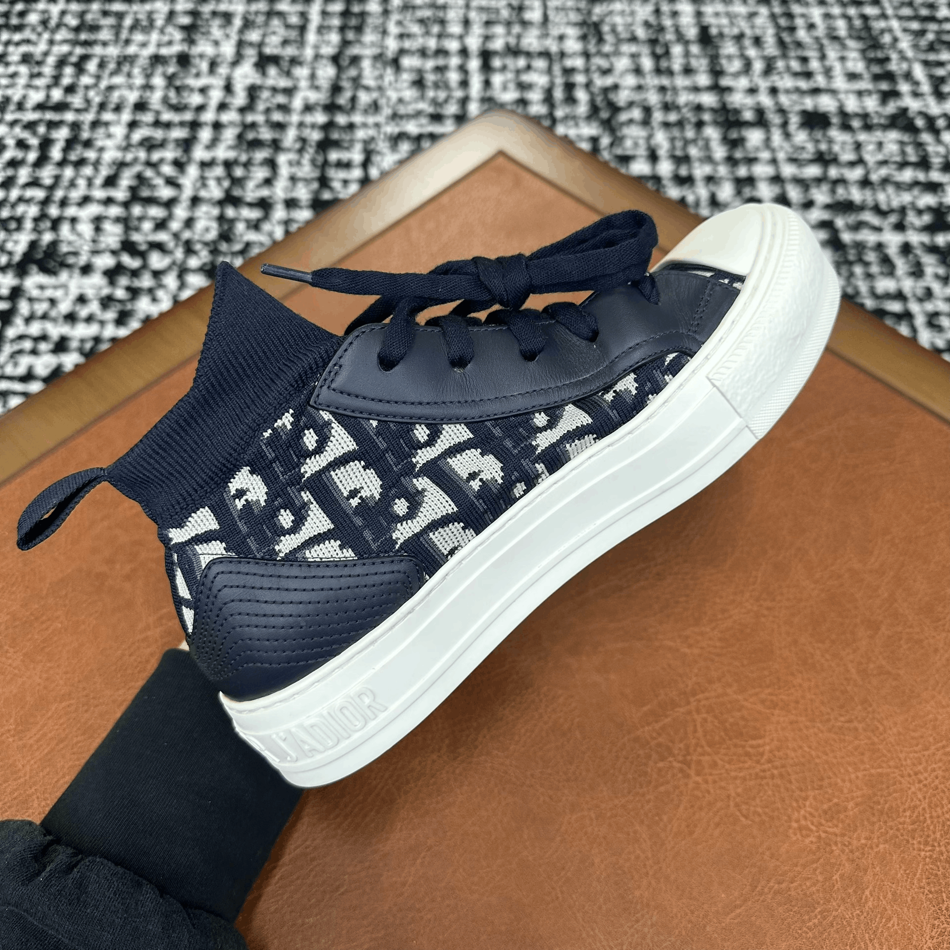 Dior Dior Knit Blue Hitop Sneakers it_35 Women Size US 5 / IT 35 - 5 Thumbnail