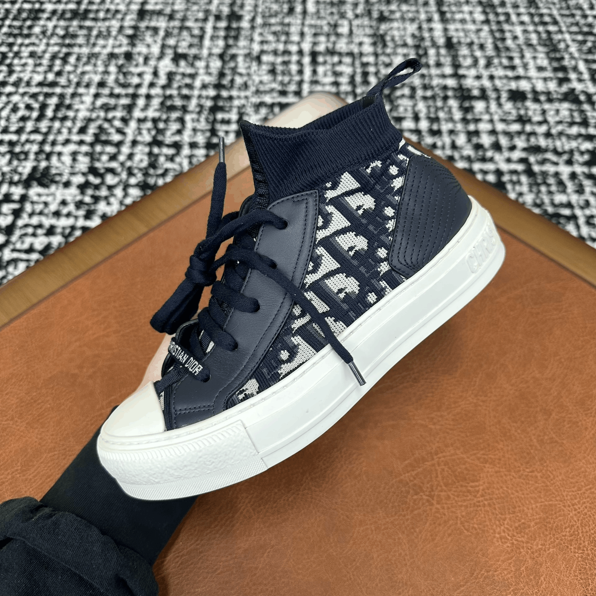 Dior Dior Knit Blue Hitop Sneakers it_35 Women Size US 5 / IT 35 - 4 Thumbnail