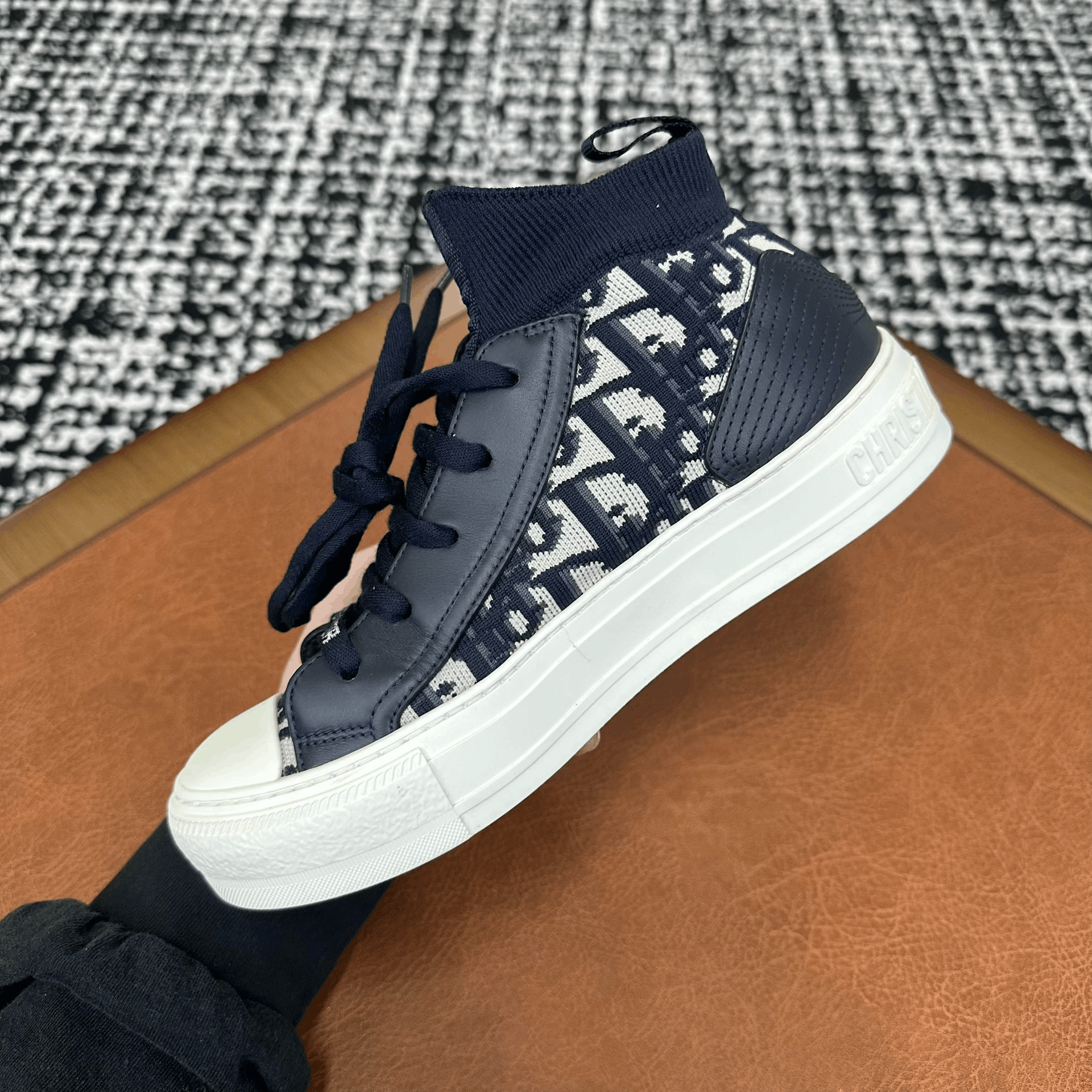 Dior Dior Knit Blue Hitop Sneakers it_35 Women Size US 5 / IT 35 - 6 Thumbnail