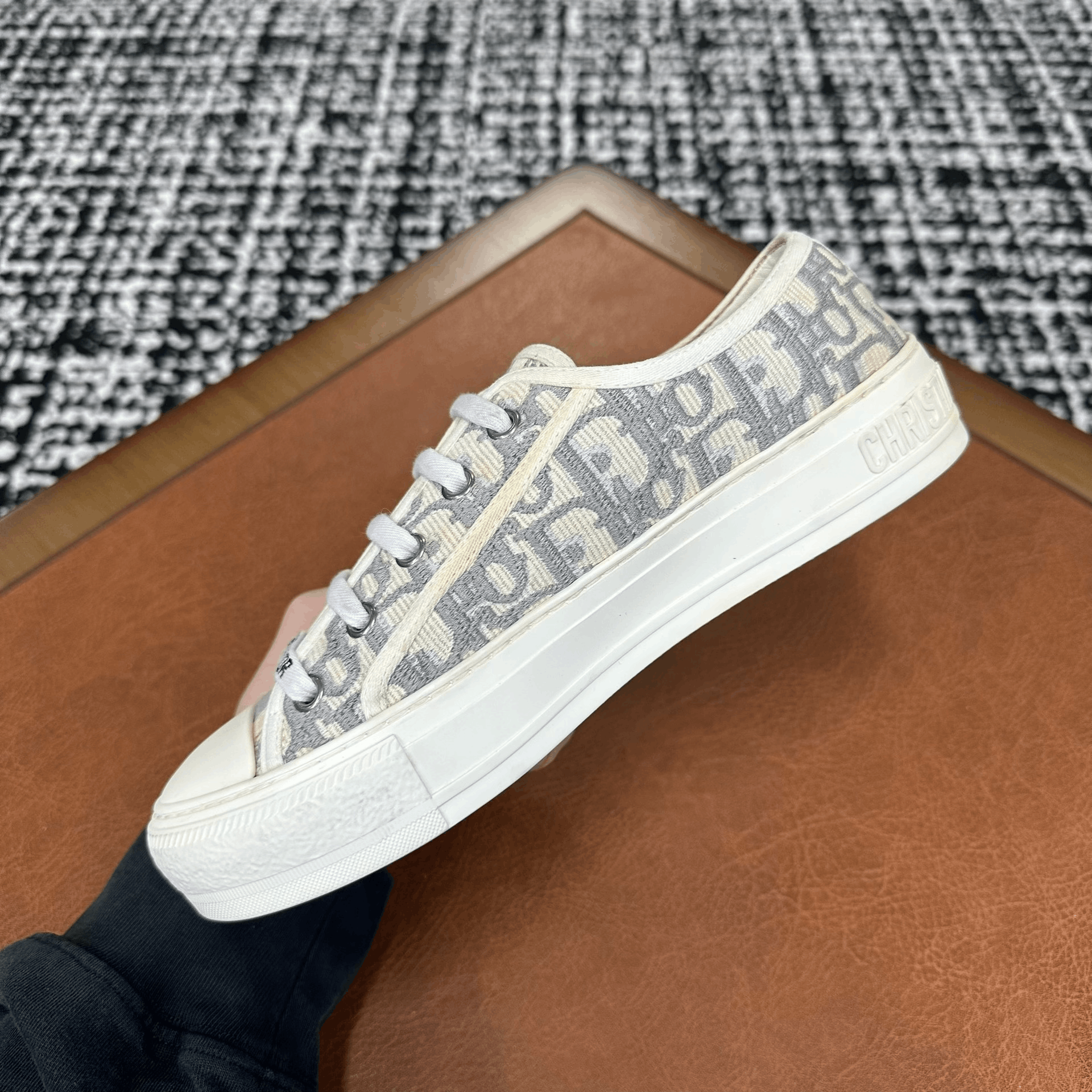 Dior Dior Cotton Gray Lowtop Sneakers it_36 Women Size US 6 / IT 36 - 8 Thumbnail
