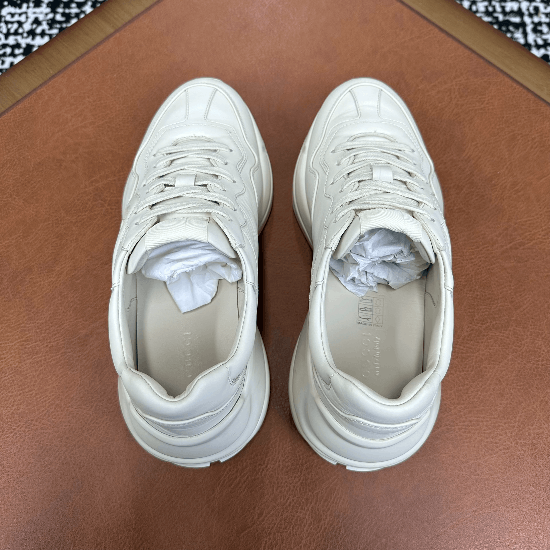 Gucci Gucci Leather White Lowtop Sneakers it_39 Women Size US 9 / IT 39 - 4 Thumbnail