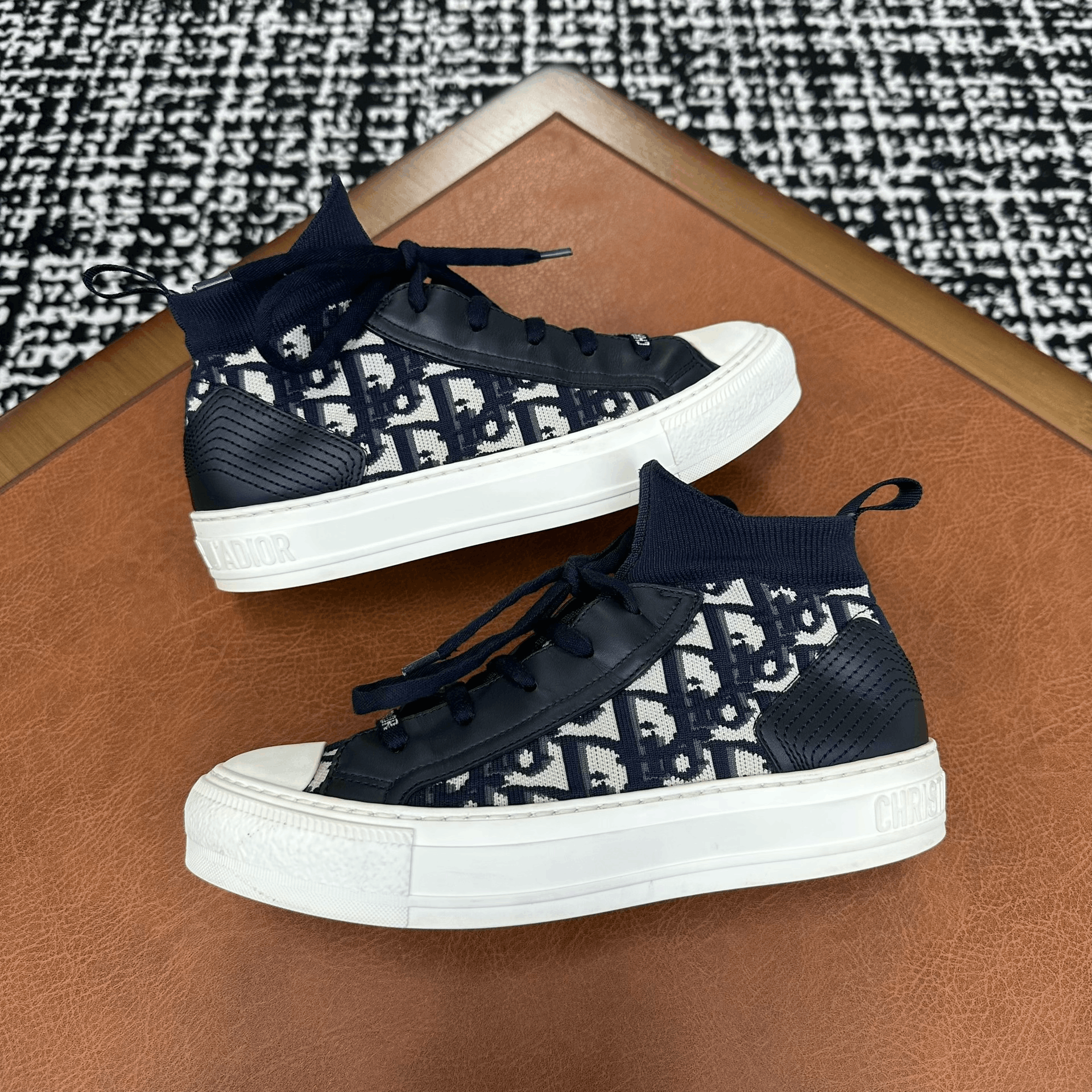 Dior Dior Knit Blue Hitop Sneakers it_36 Women Size US 6 / IT 36 - 5 Thumbnail