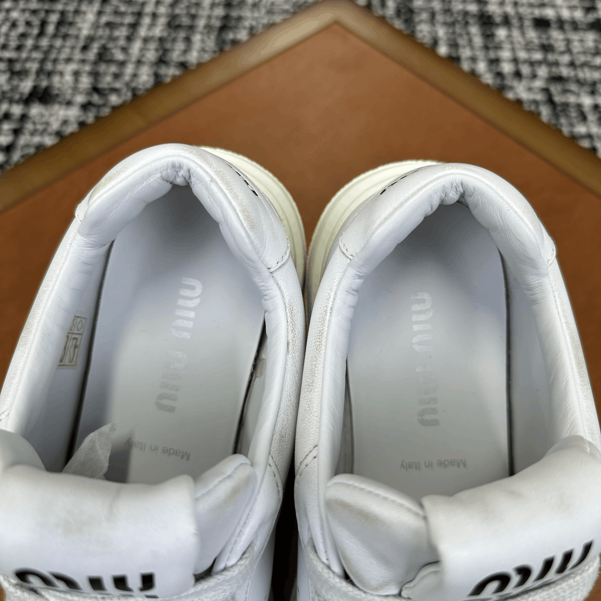 Miu Miu Miu Miu Leather White Lowtop Sneakers it_38 Women Size US 8 / IT 38 - 6 Thumbnail