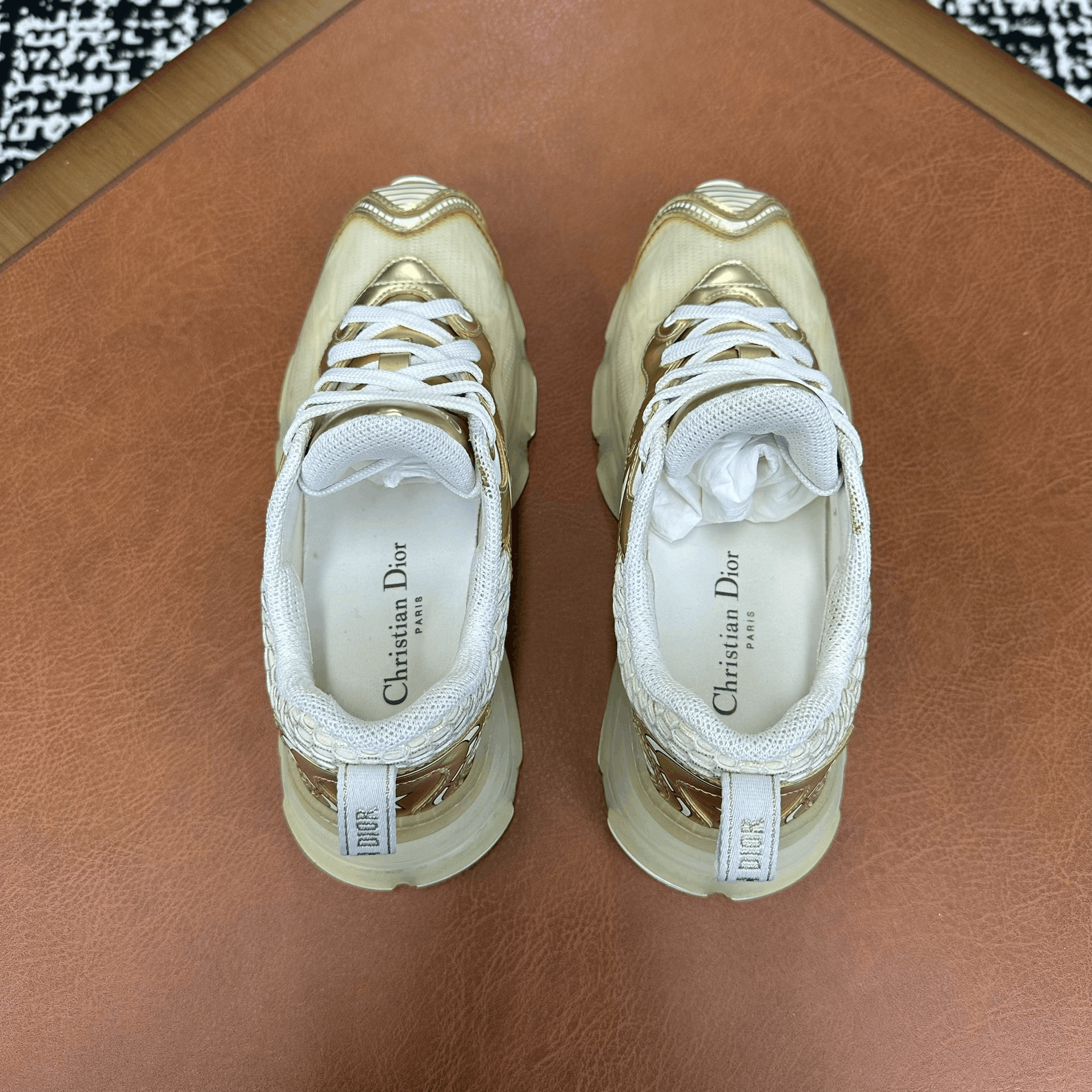 Dior Dior Casual Gold Lowtop Sneakers it_36 Women Size US 6 / IT 36 - 3 Thumbnail