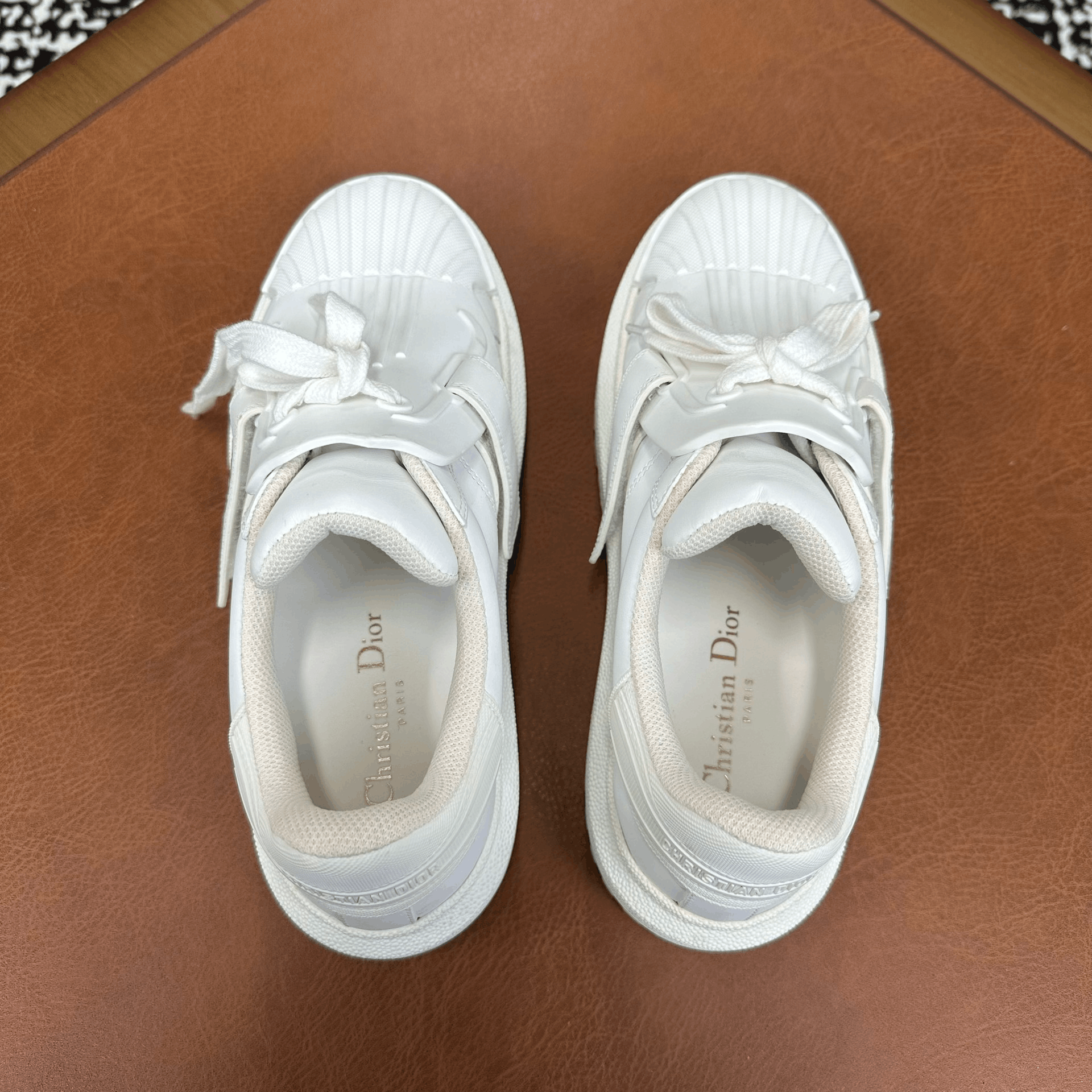 Dior Dior Leather White Lowtop Sneakers it_37 Women Size US 7 / IT 37 - 3 Thumbnail