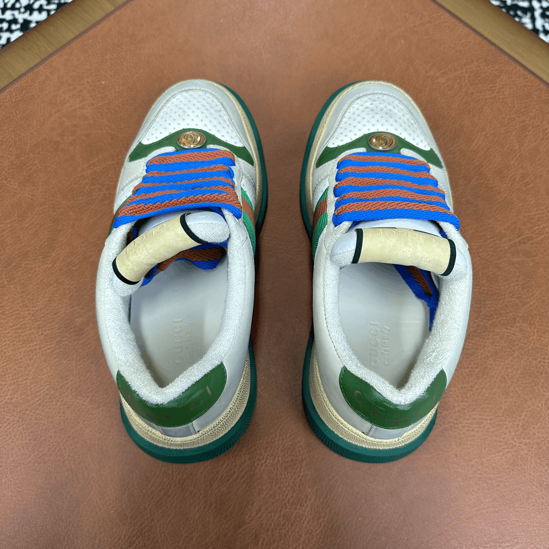 Gucci Gucci Leather Green Lowtop Sneakers it_36 Women Size US 6 / IT 36 - 3 Thumbnail