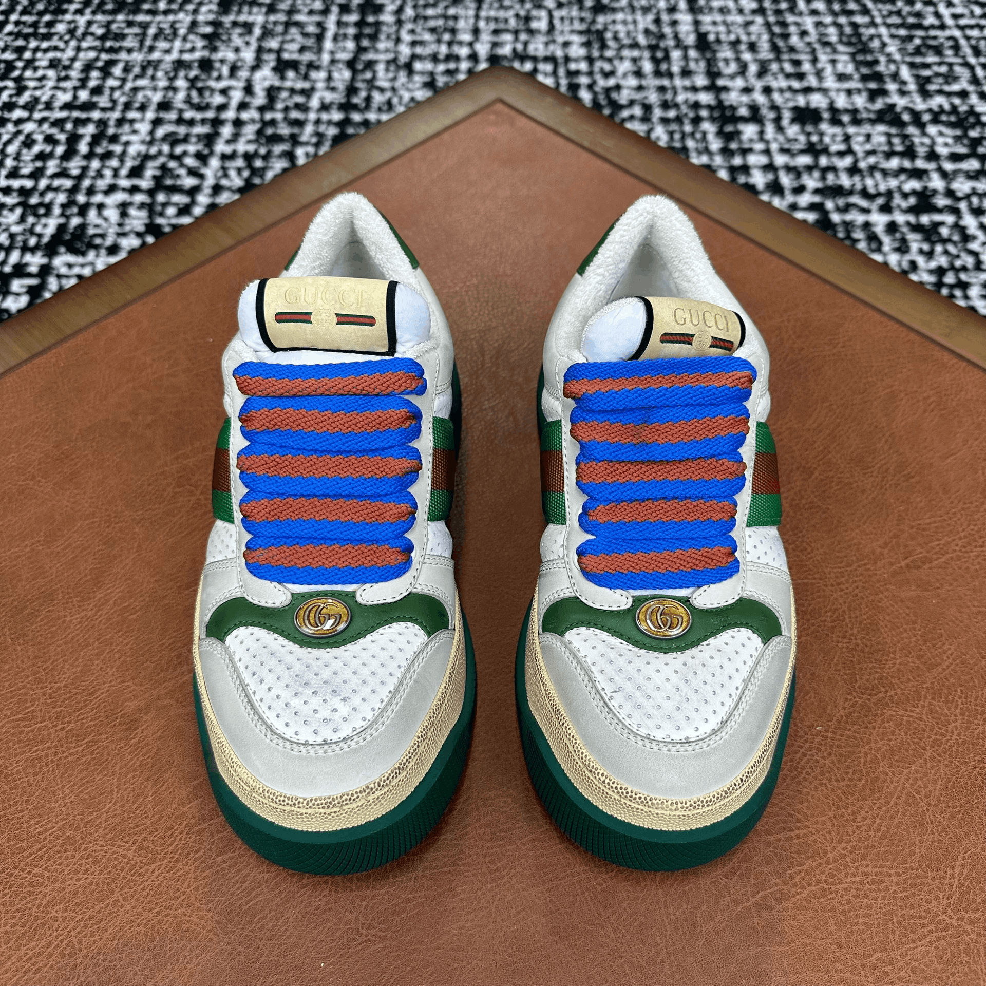 Gucci Gucci Leather Green Lowtop Sneakers it_36 Women Size US 6 / IT 36 - 2 Thumbnail