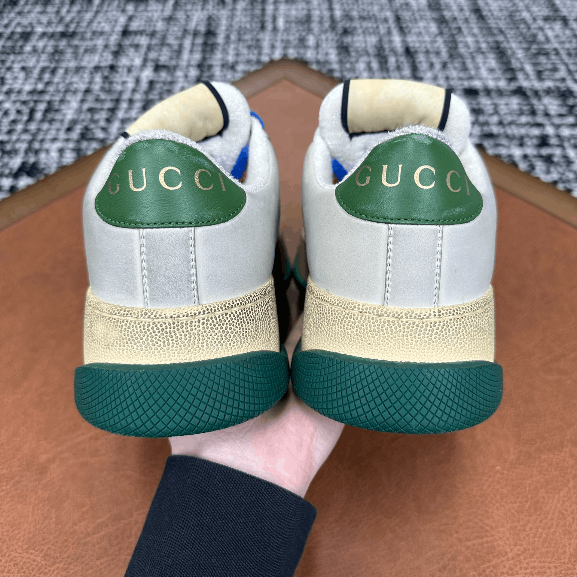 Gucci Gucci Leather Green Lowtop Sneakers it_36 Women Size US 6 / IT 36 - 4 Thumbnail